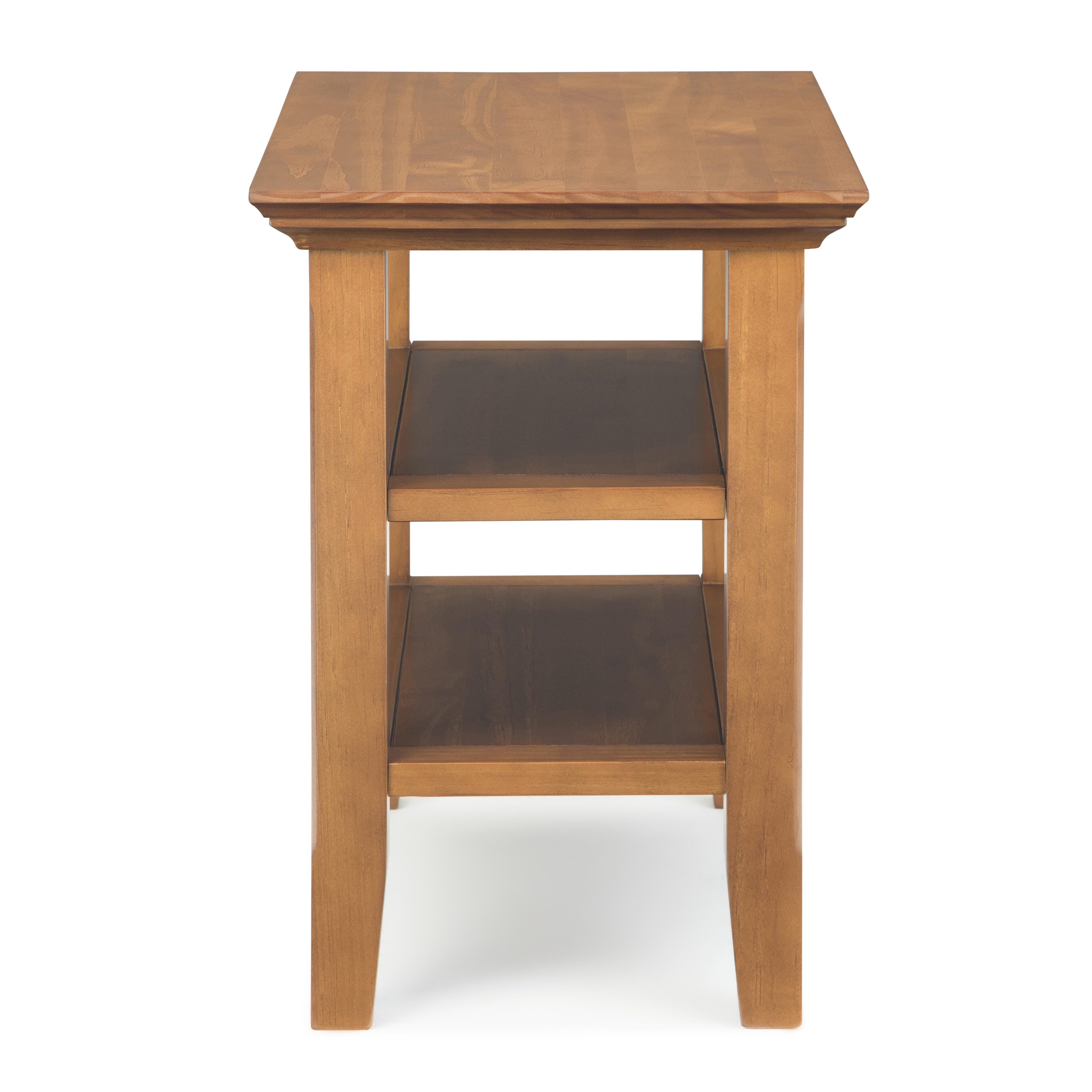Simpli Home Acadian Narrow Accent Side Table, Light Golden Brown, large