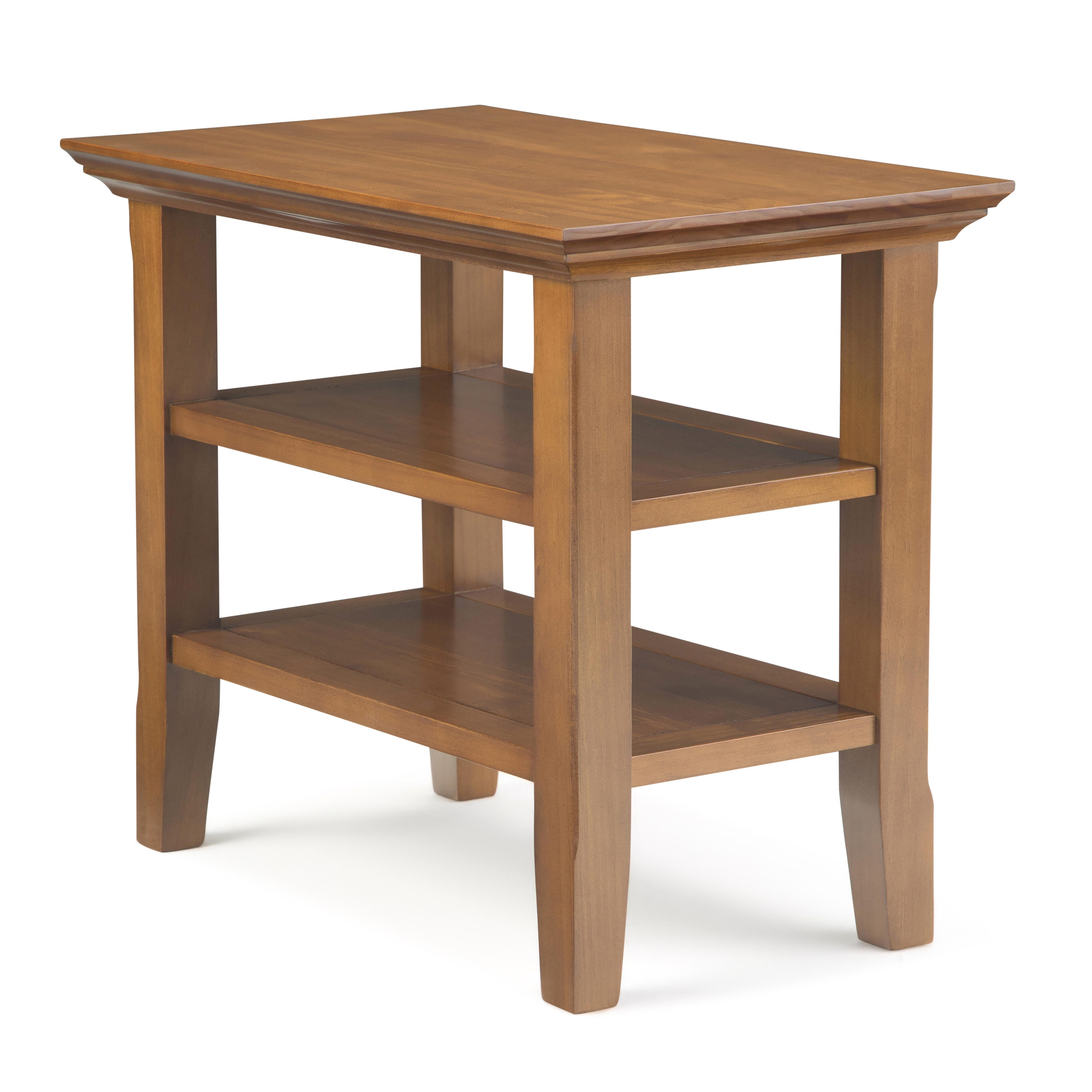 Simpli Home Acadian Narrow Accent Side Table, Light Golden Brown, large