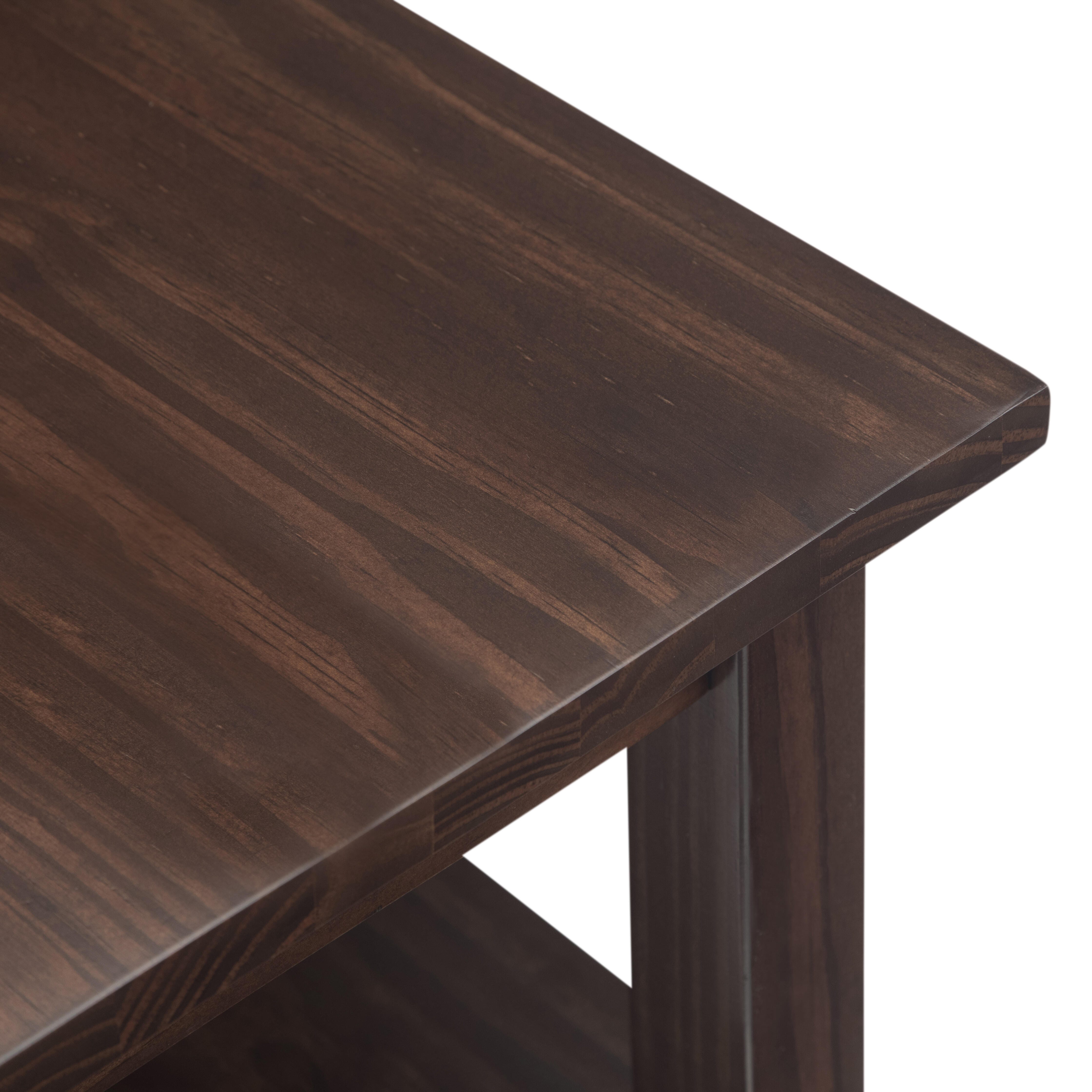Simpli Home Warm Shaker Narrow Accent Side Table, Tobacco Brown, large