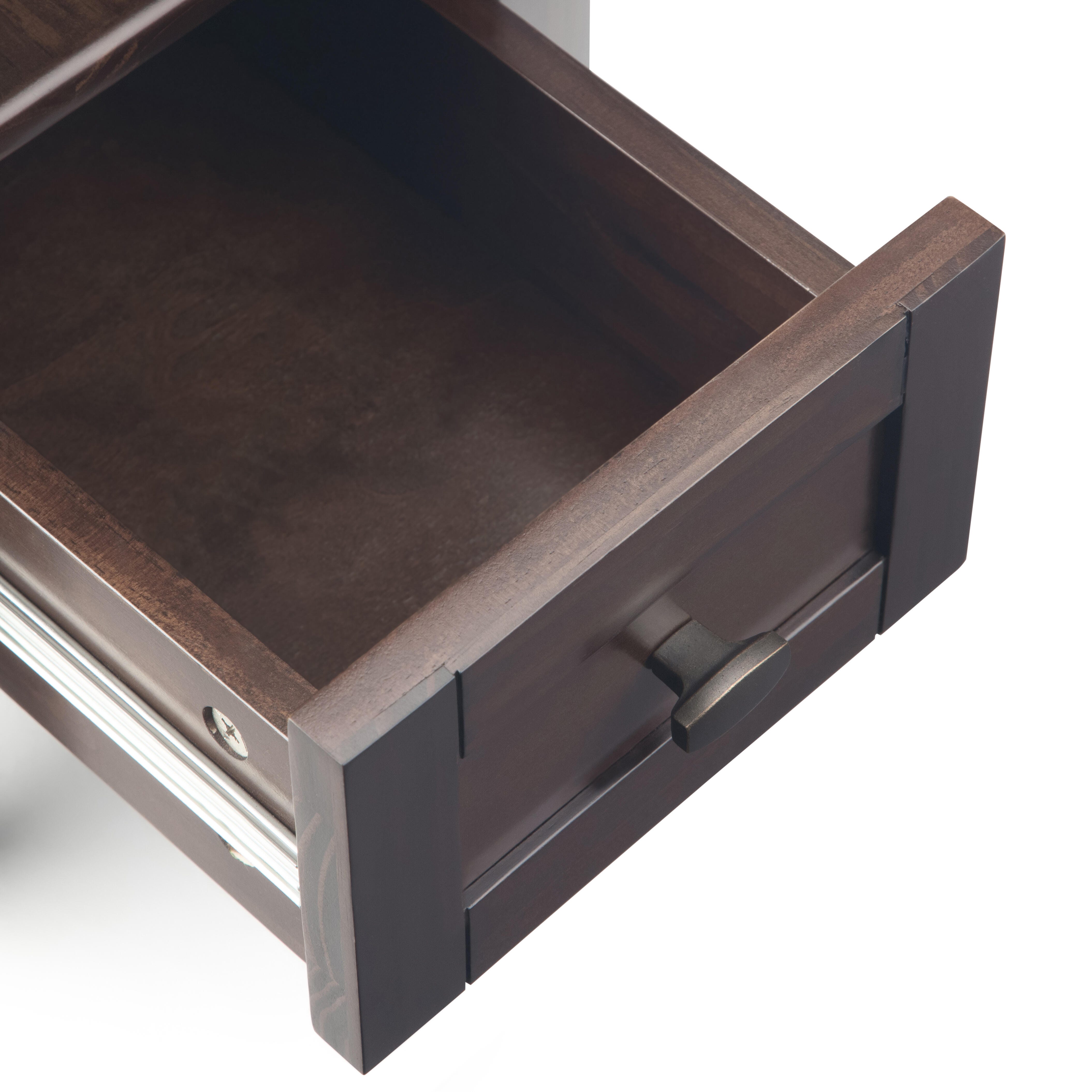 Simpli Home Warm Shaker Narrow Accent Side Table, Tobacco Brown, large