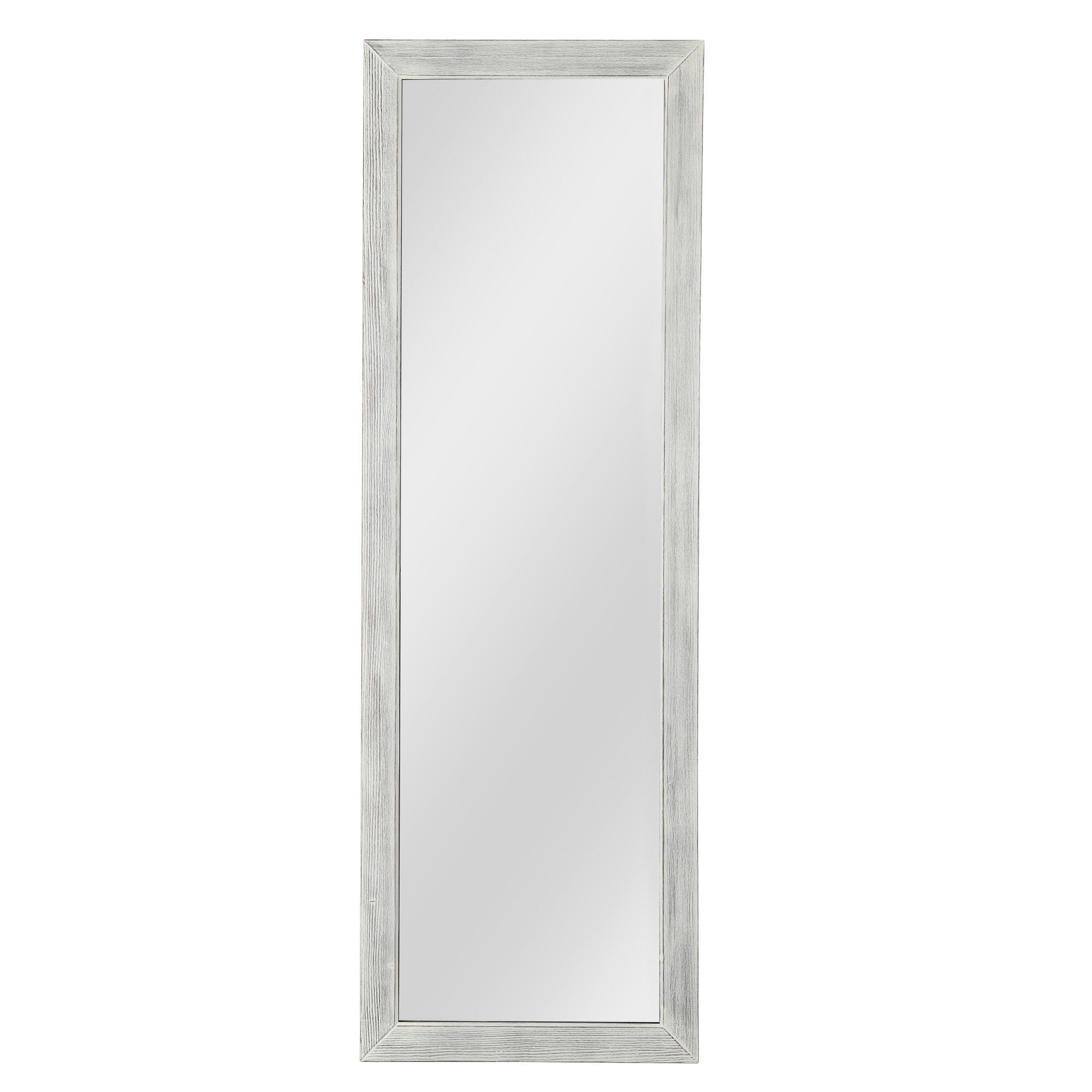 Feronia Rectangle Full Length Decorative Mirror, White, large