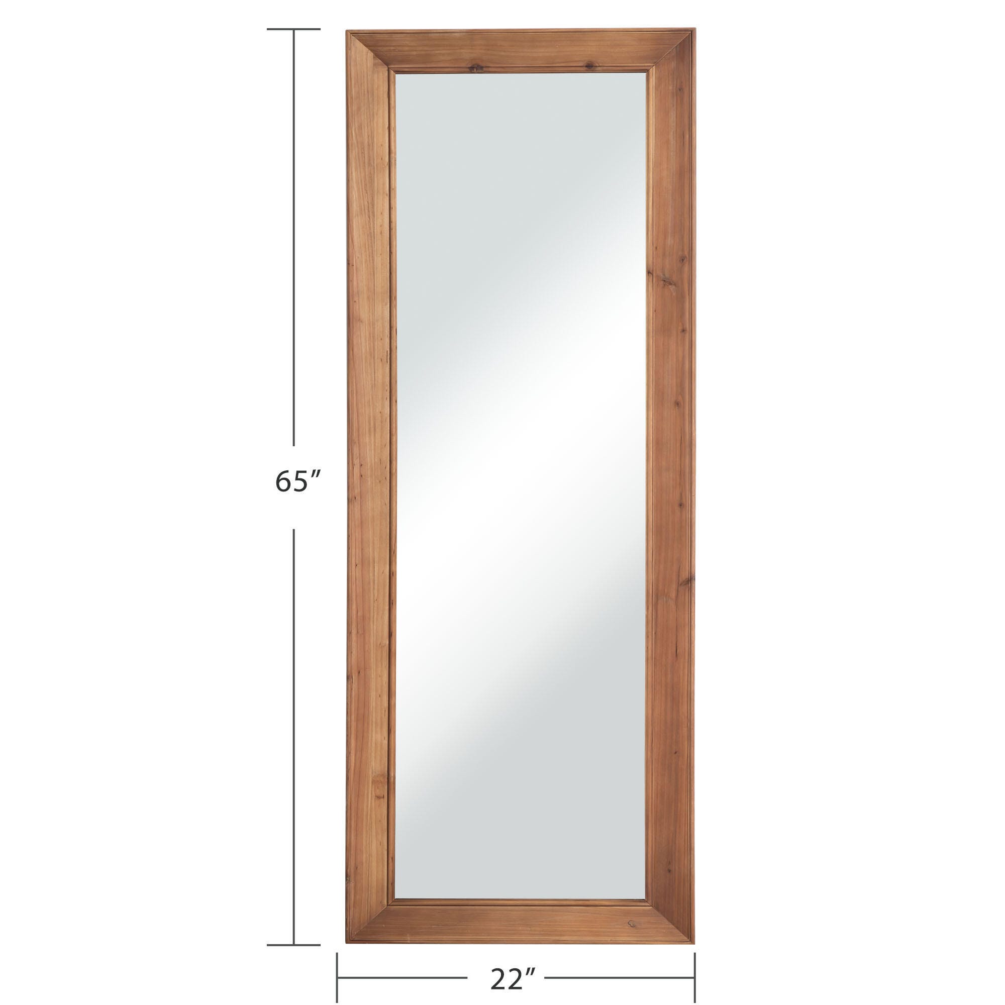 Feronia Rectangle Full Length Decorative Mirror, Wood, large