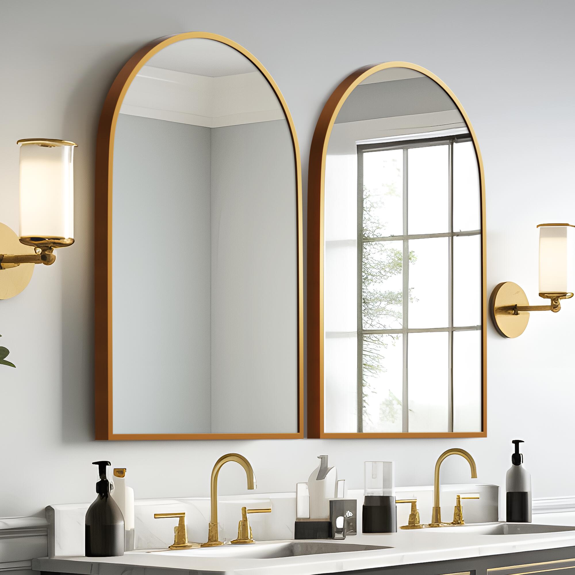 Feronia Classic Arched Bathroom Vanity Mirrors Set of 2 | Ashley