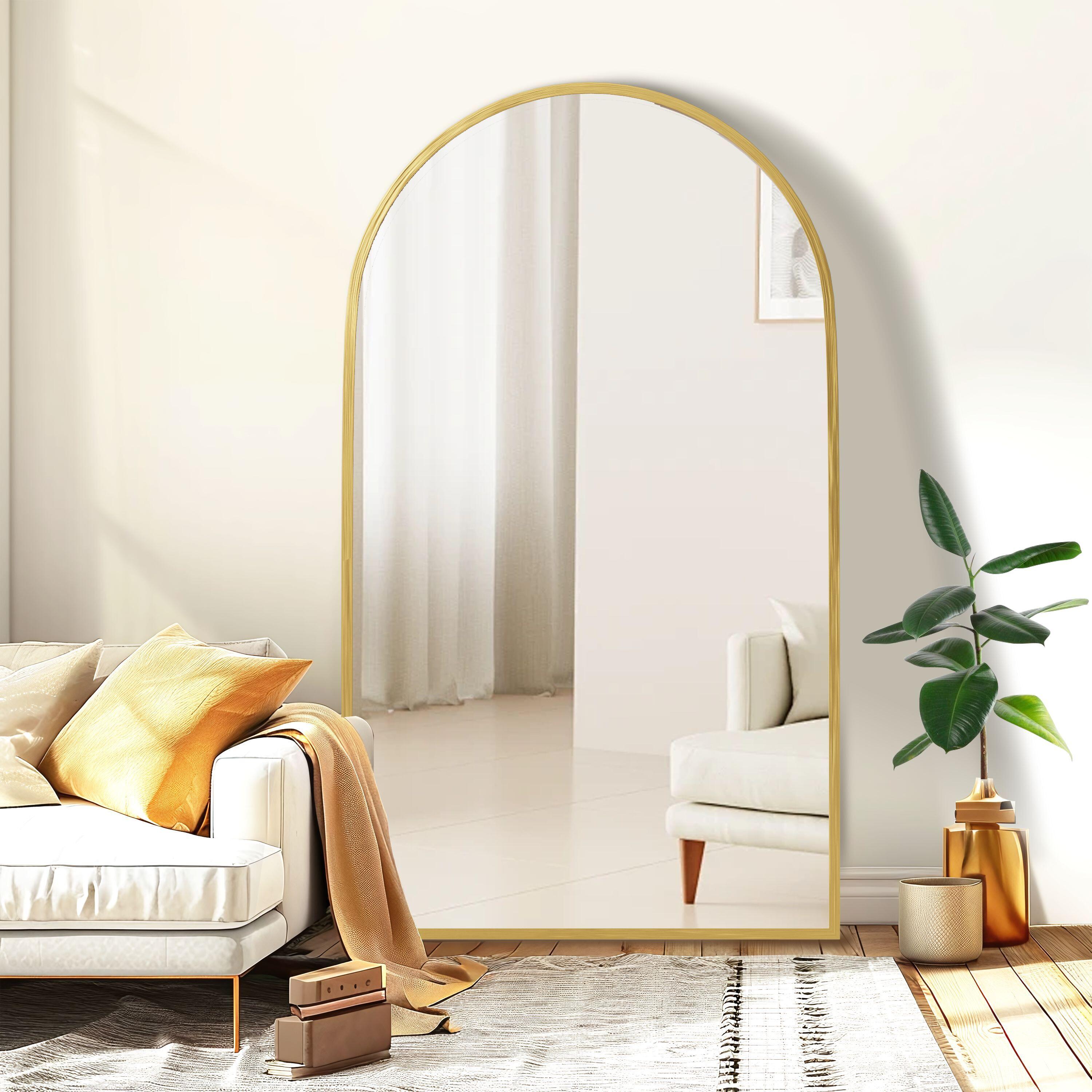 Feronia 67" Standing Floor Mirror, Gold, large