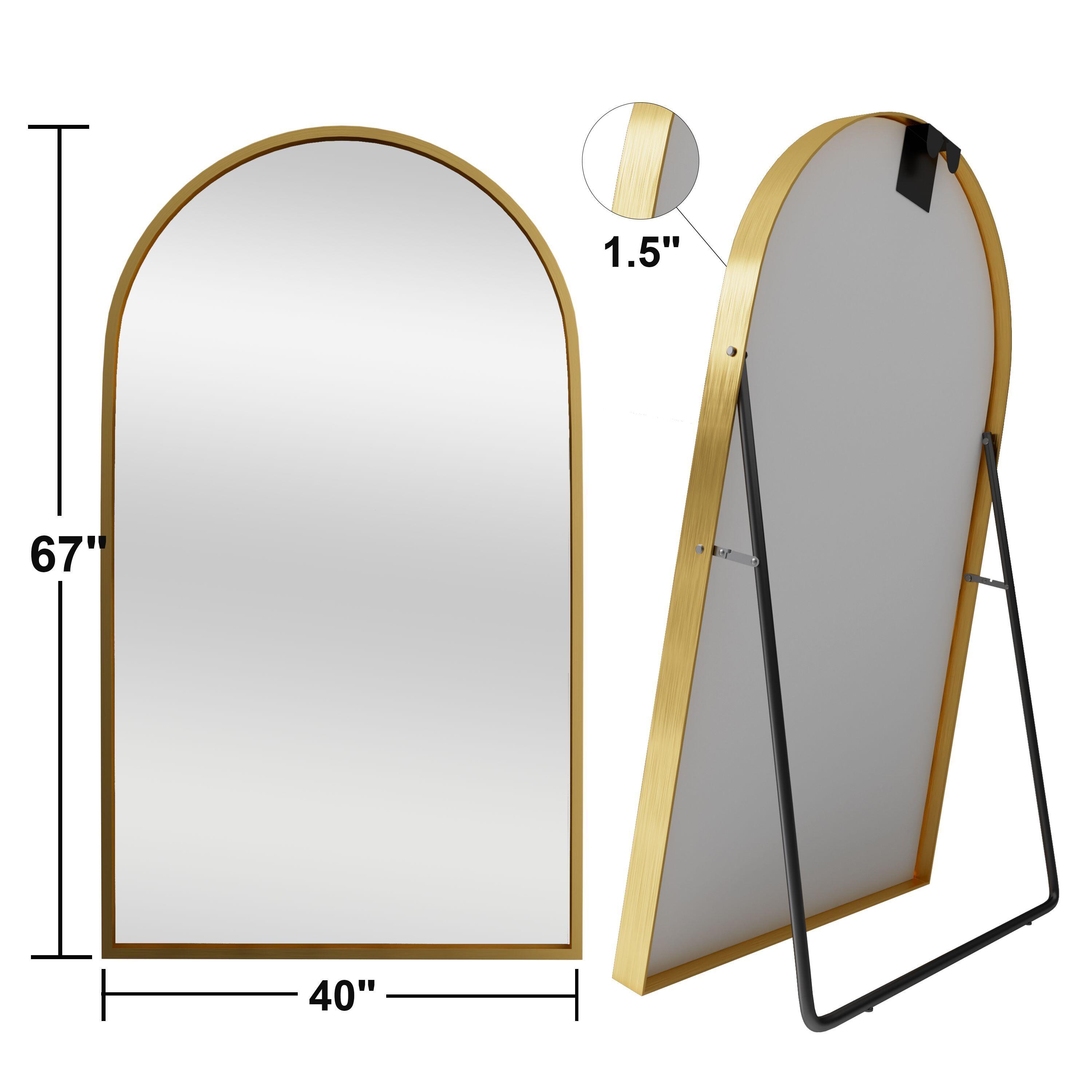 Feronia 67" Standing Floor Mirror, Gold, large