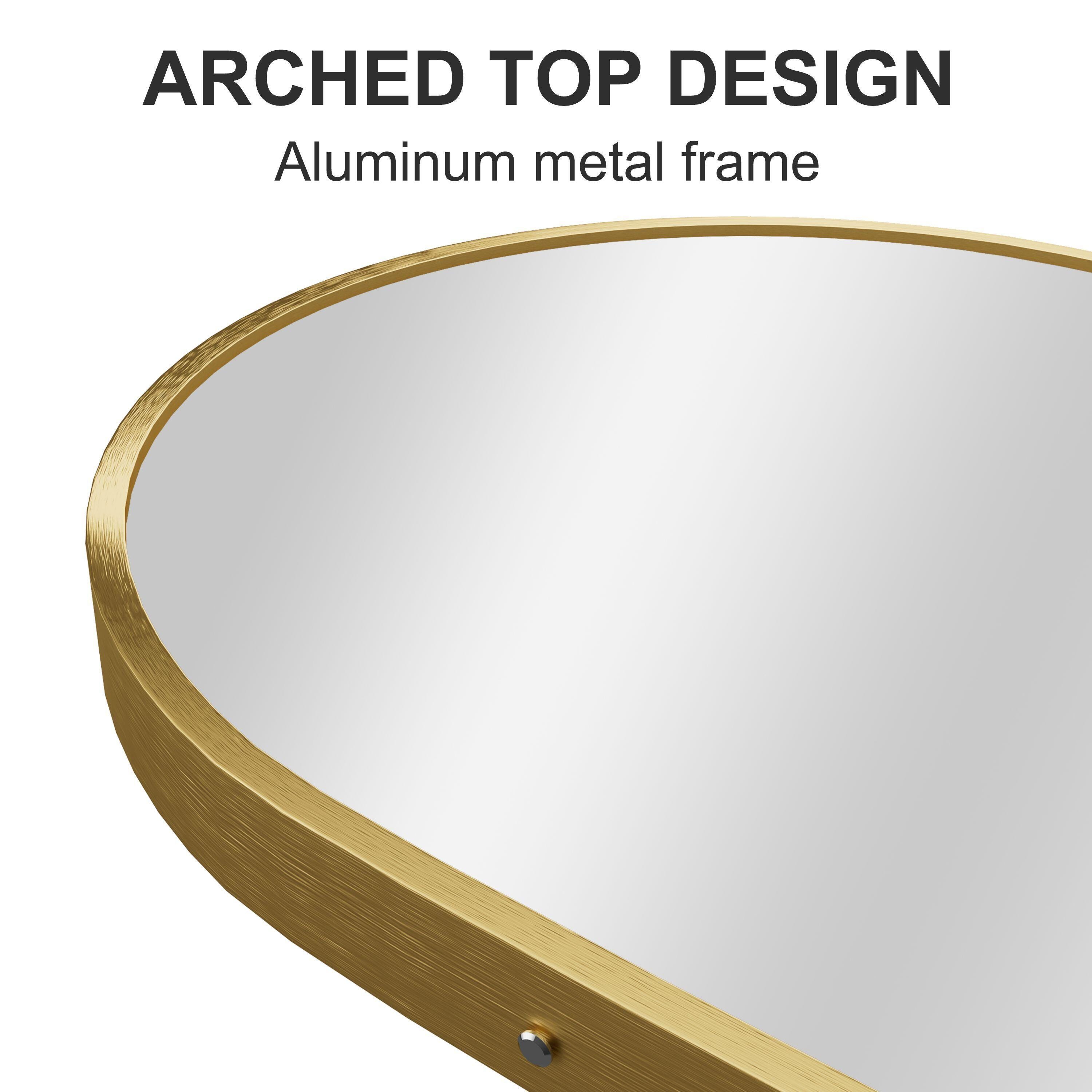 Feronia 67" Standing Floor Mirror, Gold, large