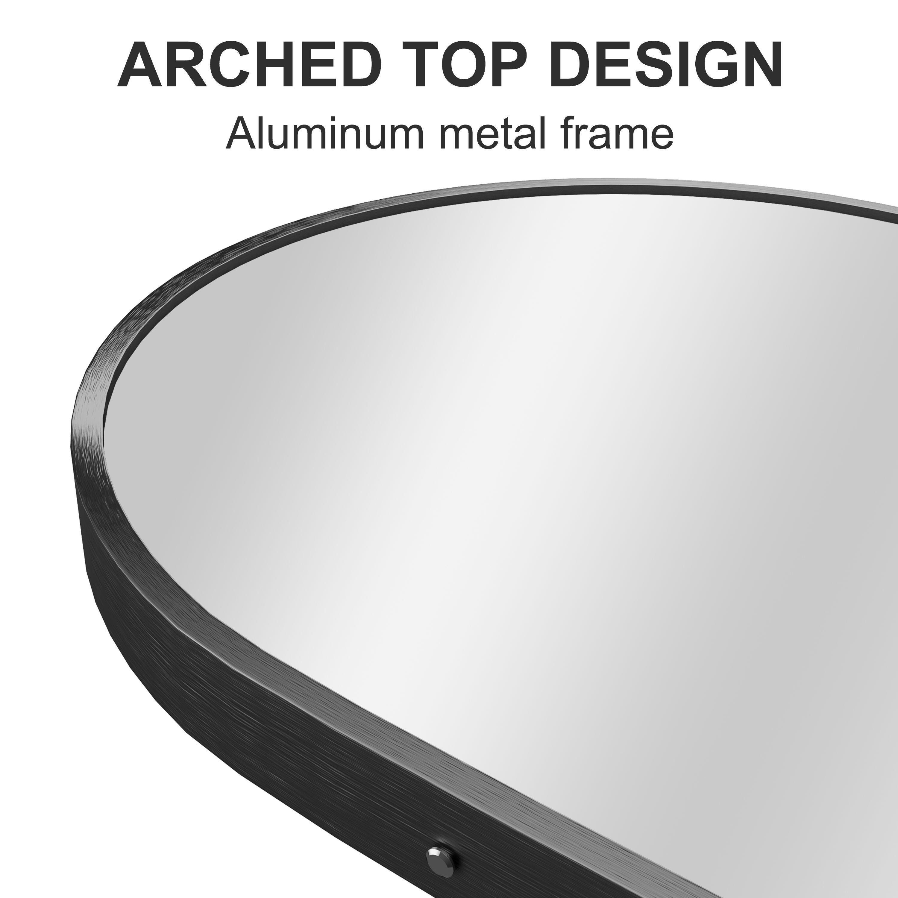 Feronia 67" Standing Floor Mirror, Black, large