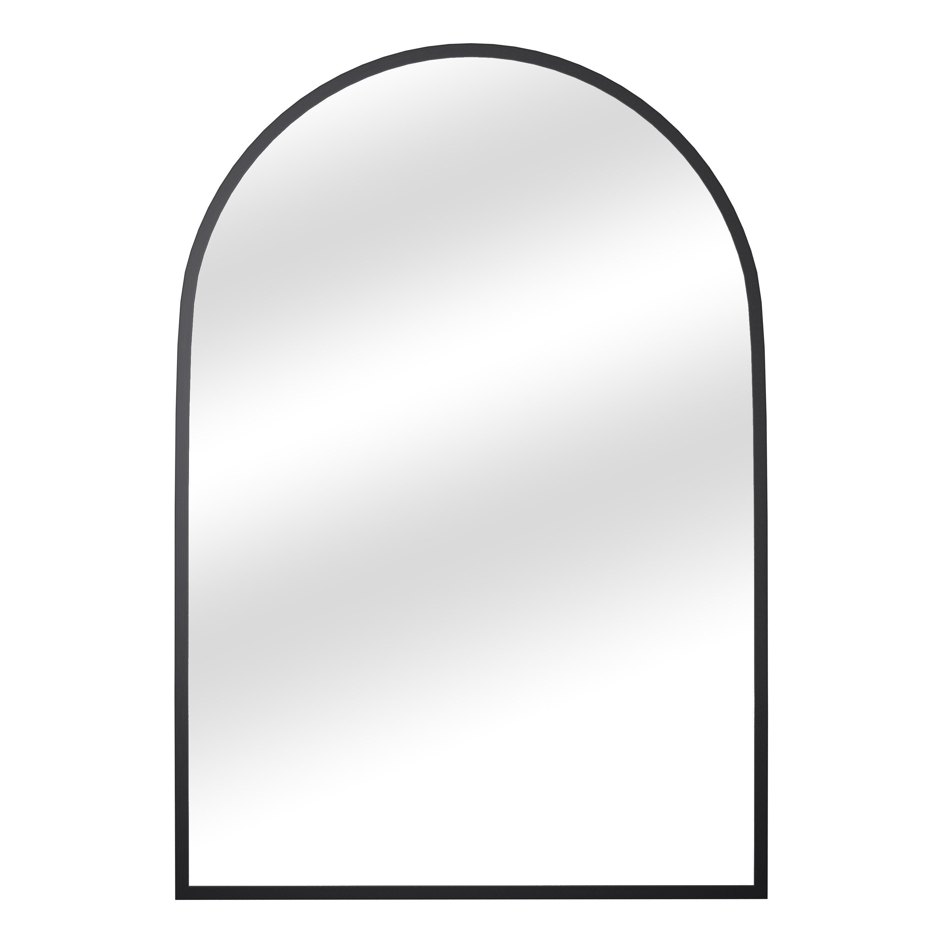 Feronia 38" Arched Bathroom Wall Mirror (Set of 2), Black, large