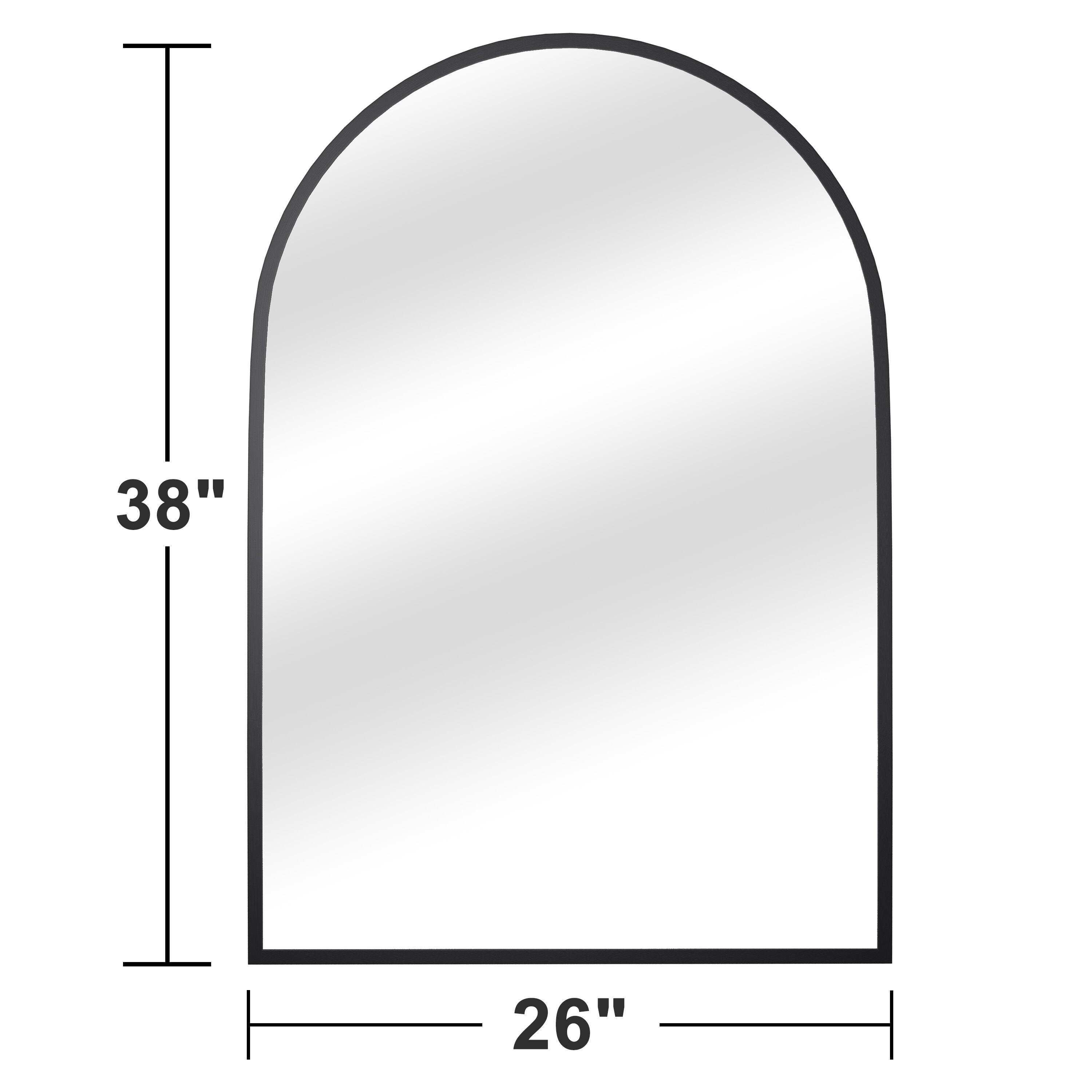 Feronia 38" Arched Bathroom Wall Mirror (Set of 2), Black, large