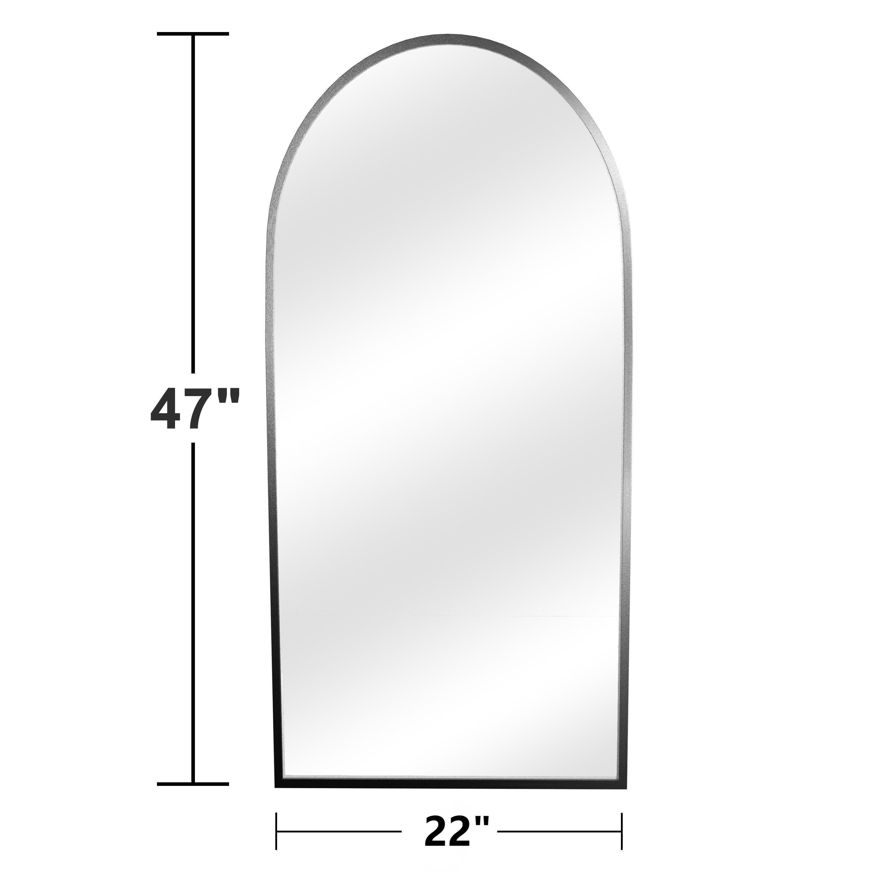 Feronia 47" Arched Bathroom Wall Mirror (Set of 2), Black, large