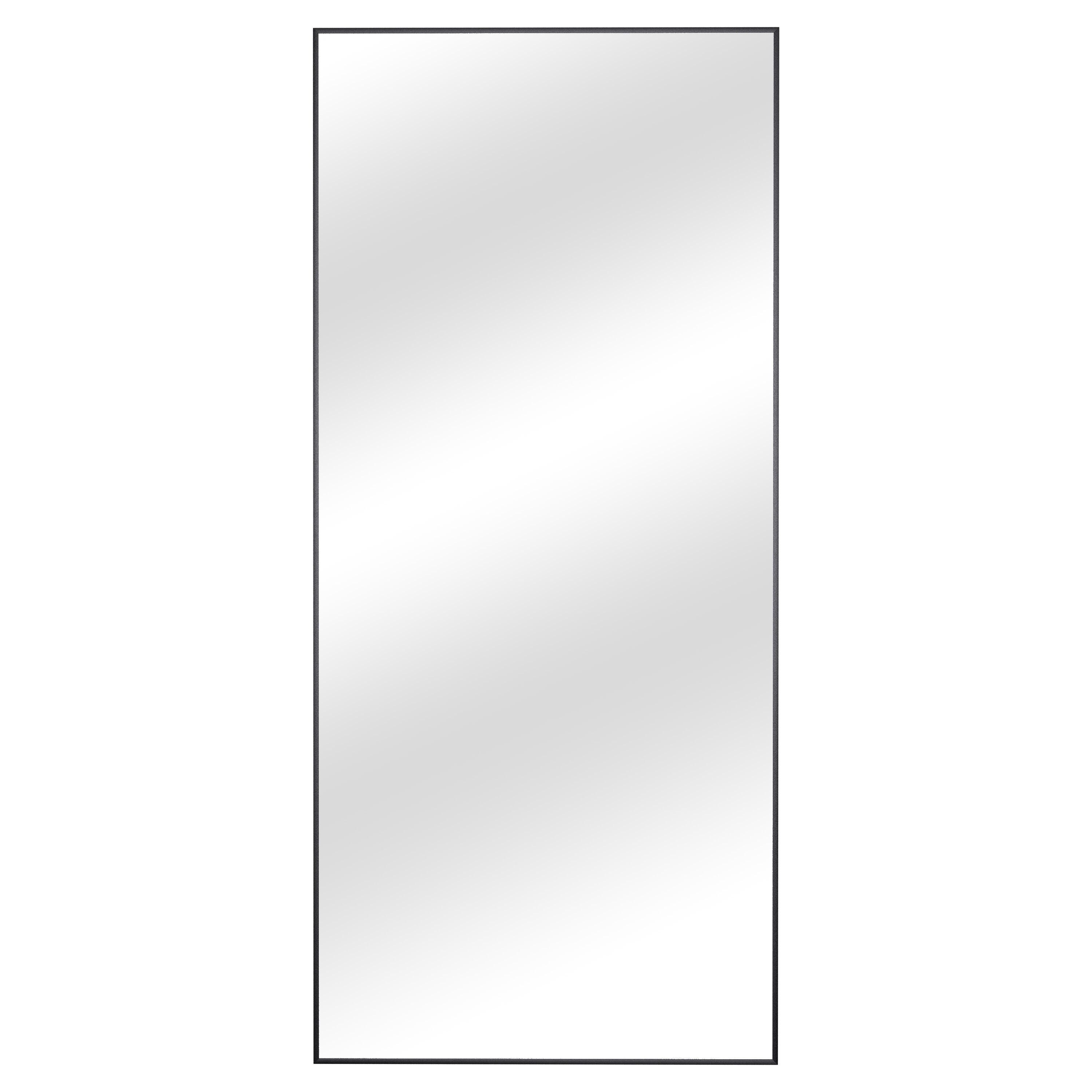 Feronia 47" Rectangular Bathroom Wall Mirror (Set of 2), Black, large