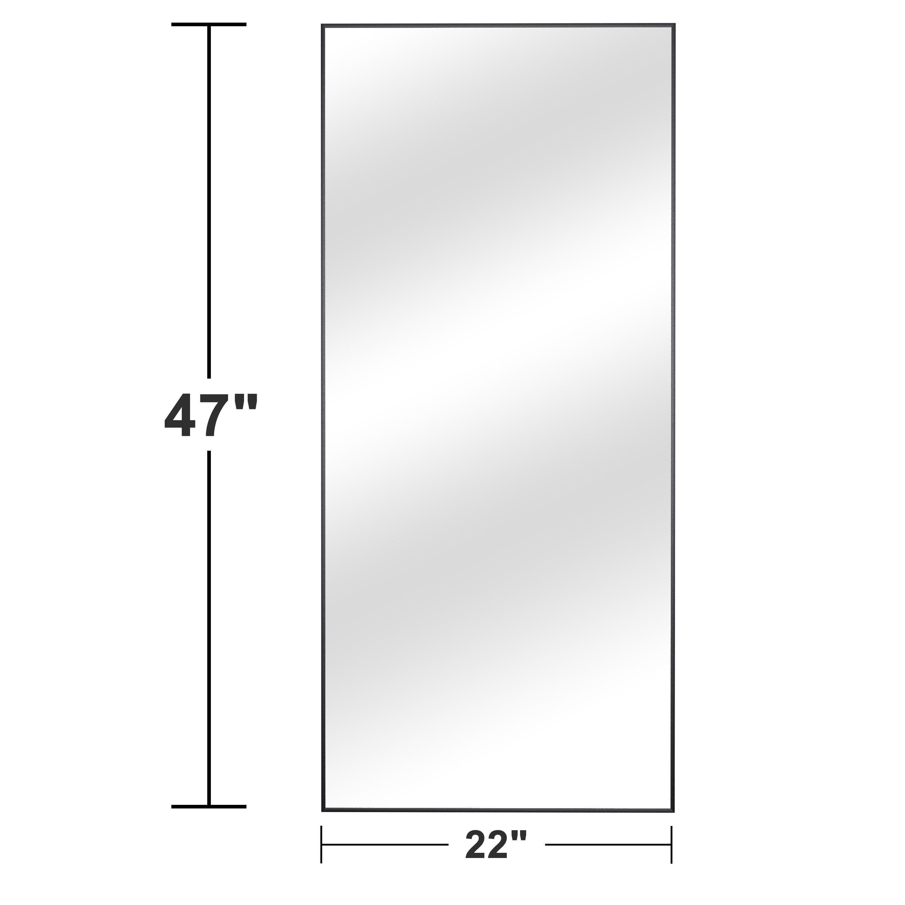 Feronia 47" Rectangular Bathroom Wall Mirror (Set of 2), Black, large