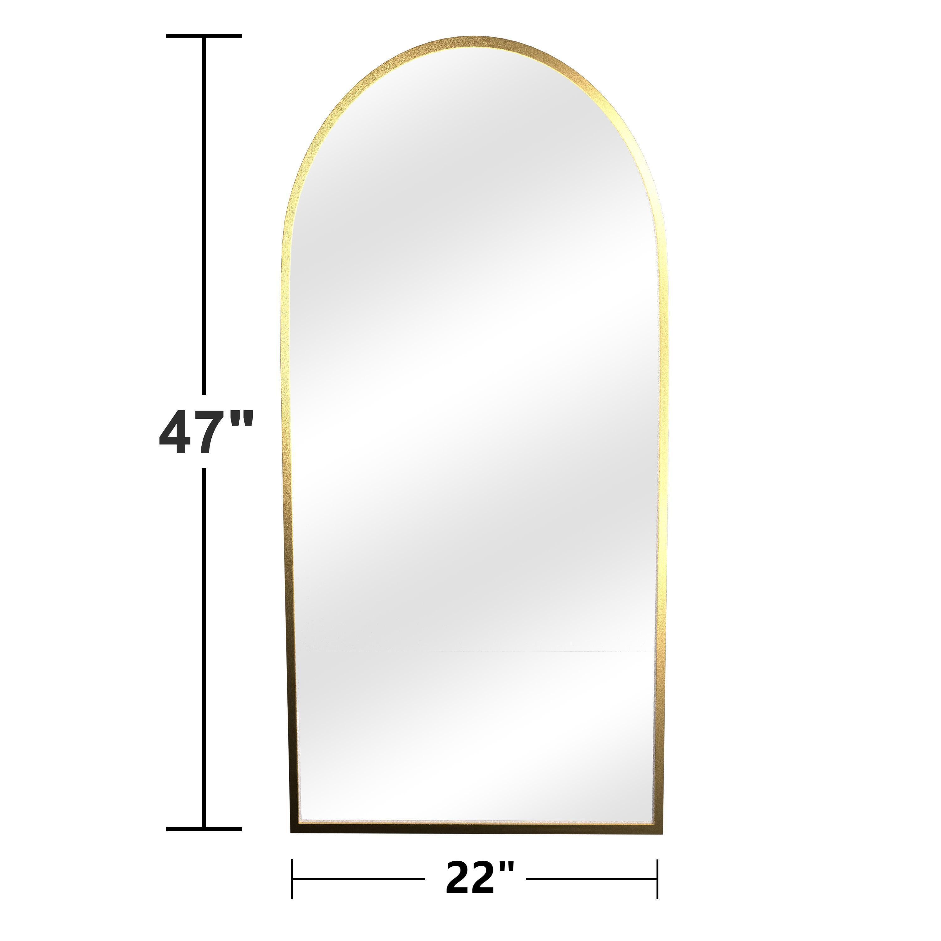 Feronia 47" Arched Bathroom Wall Mirror (Set of 2), Gold, large