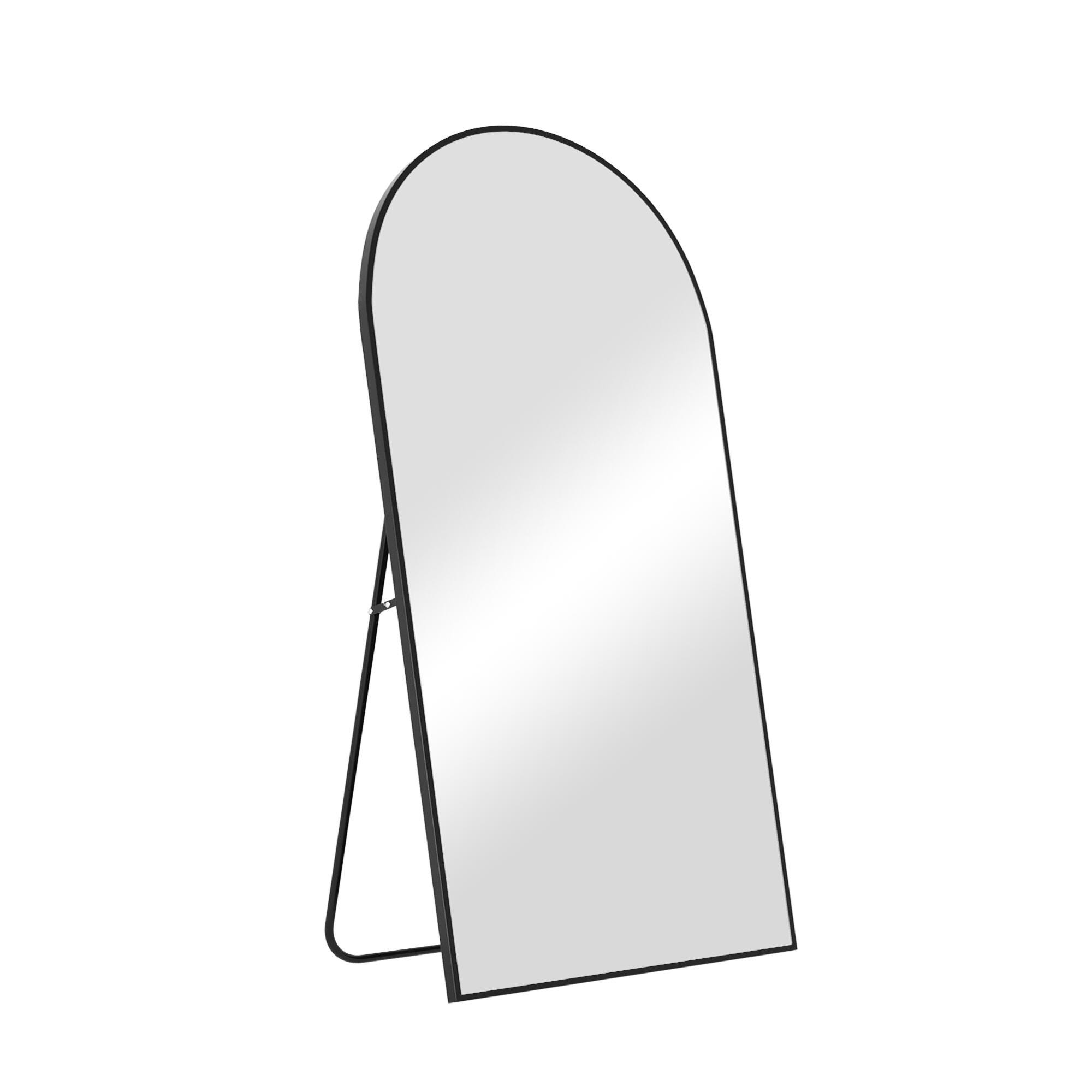 Feronia 79" Standing Floor Mirror, Black, large