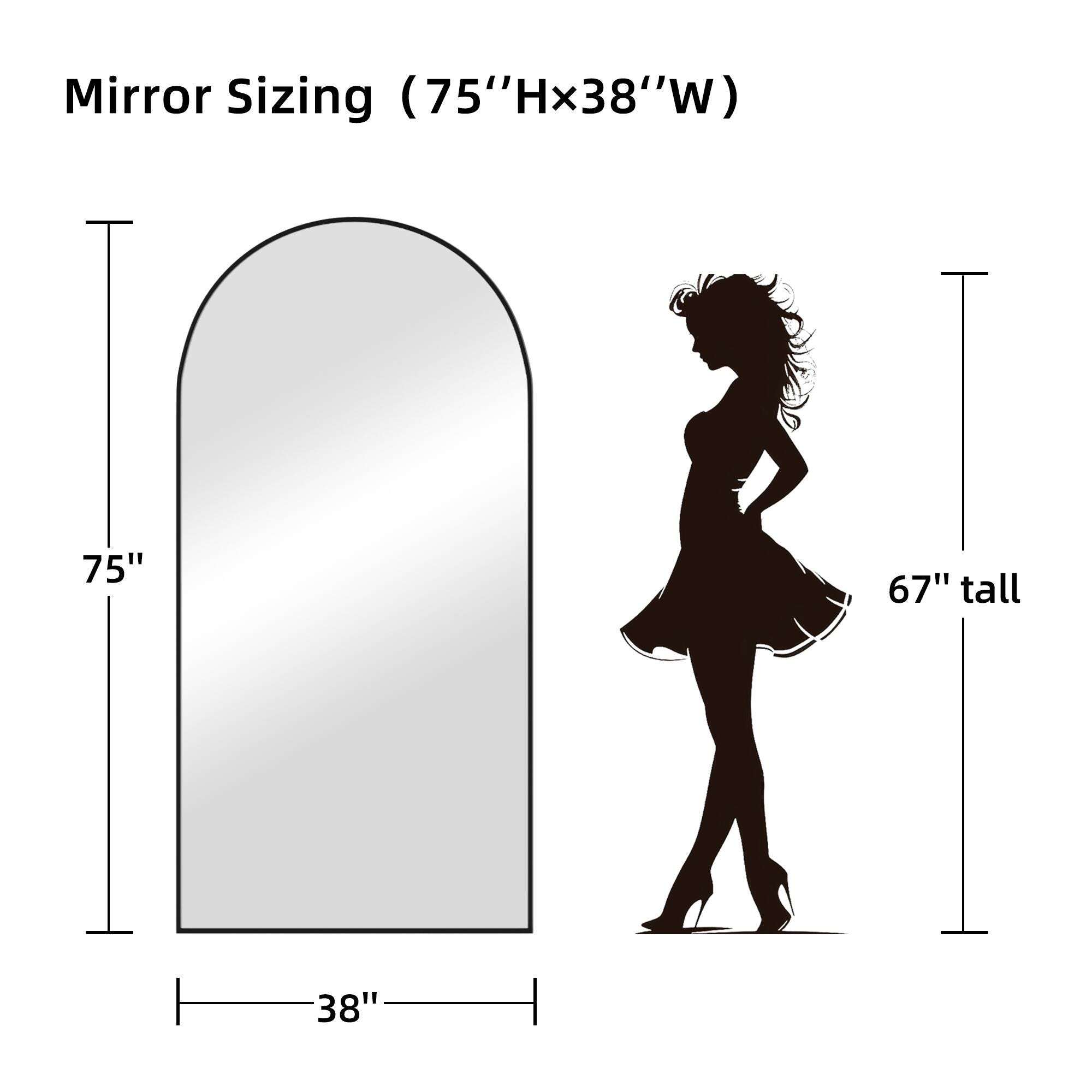 Feronia 75" Standing Floor Mirror, , large