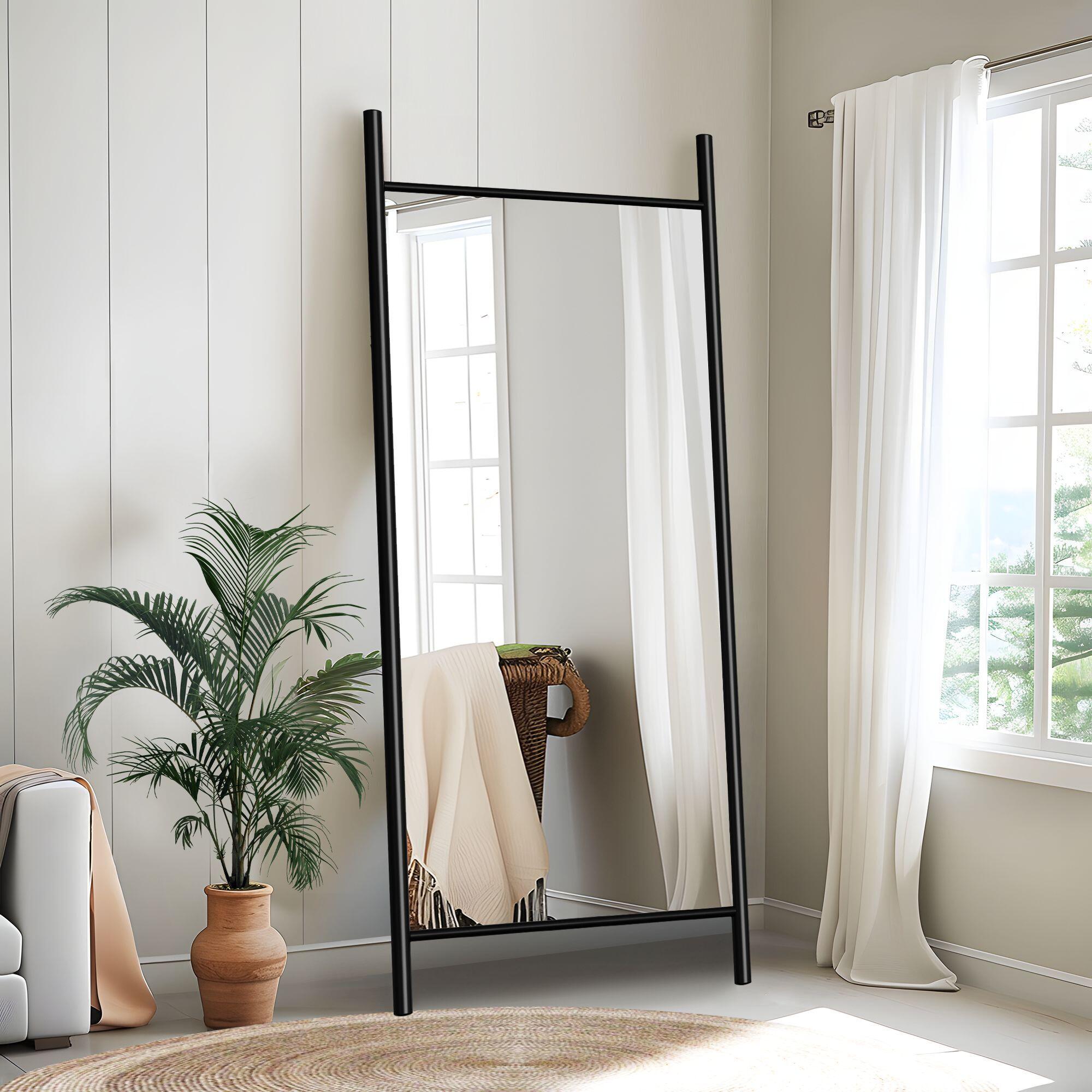 Dulcea 71" Ladder Mirror, Black, large
