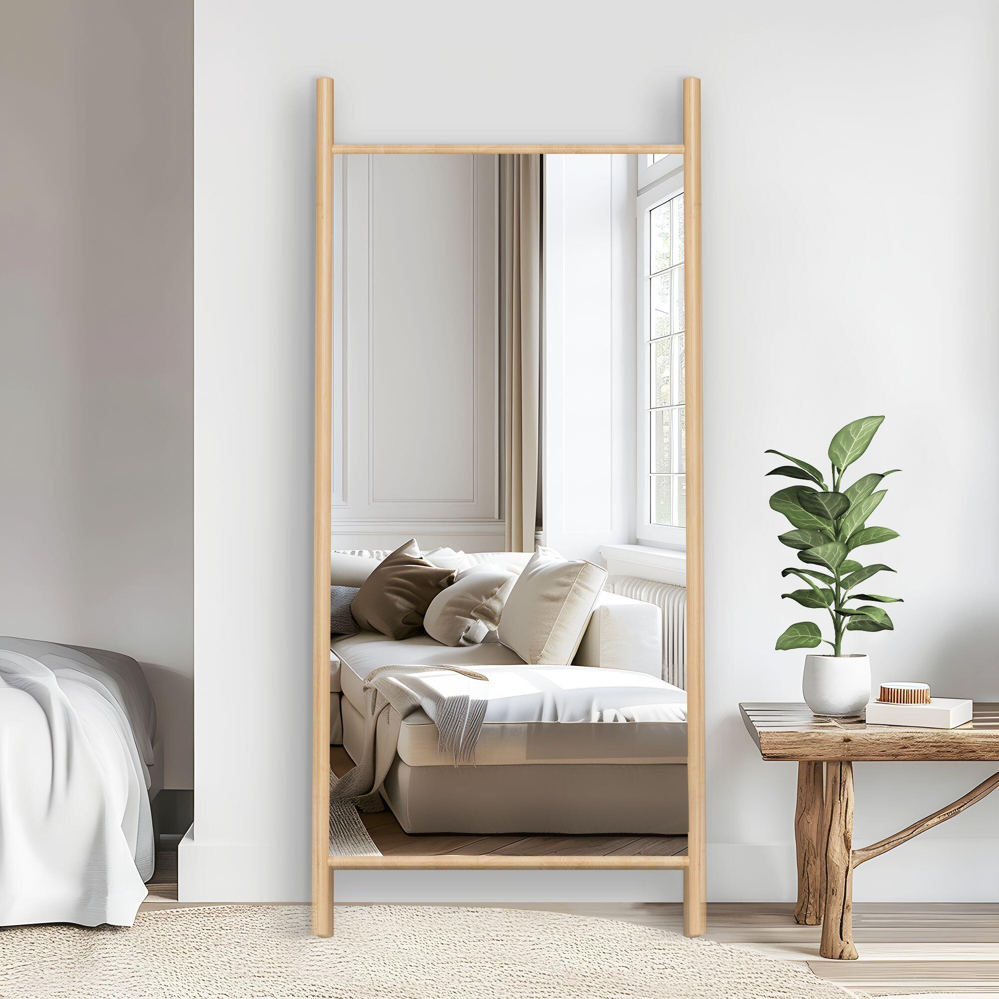 Dulcea 71" Ladder Mirror, Brown, large