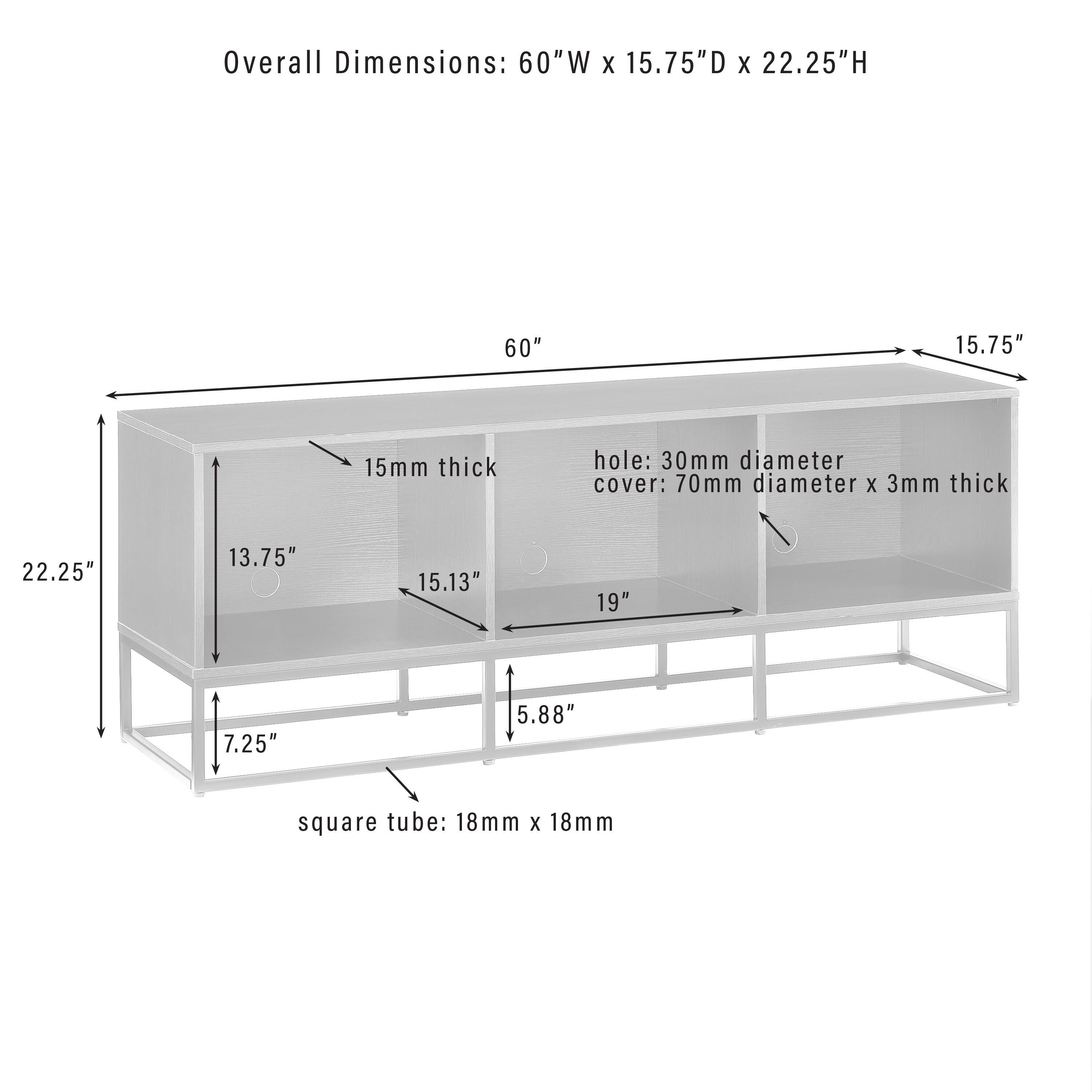 Crosley Furniture Enzo 60" Record Storage Media Console, , large