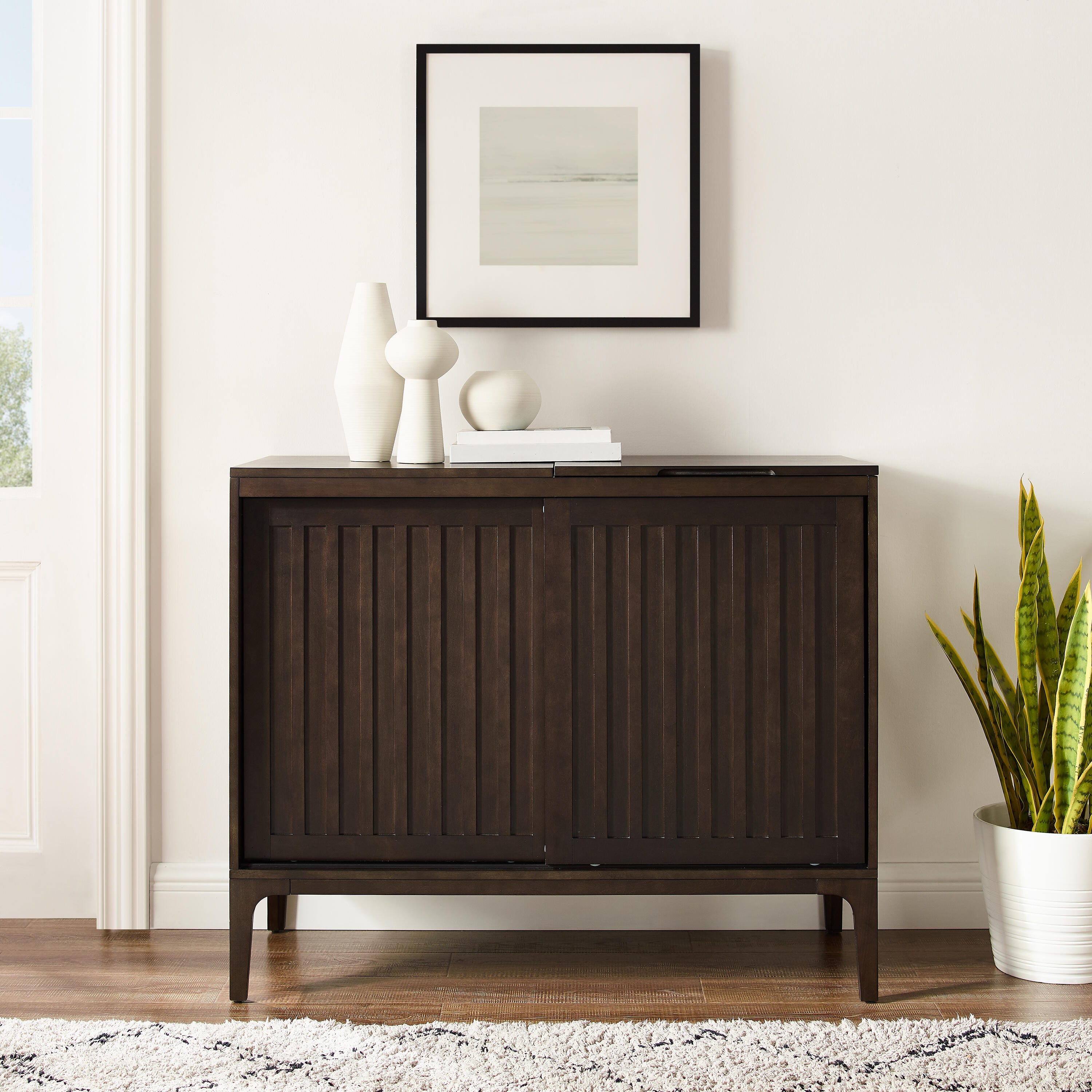 Crosley Furniture Asher Record Storage Media Console | Ashley