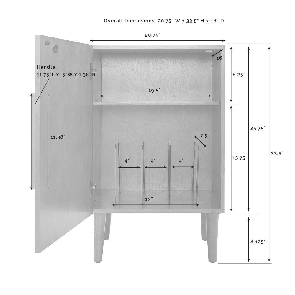 Crosley Furniture Everett Record Player Stand, , large