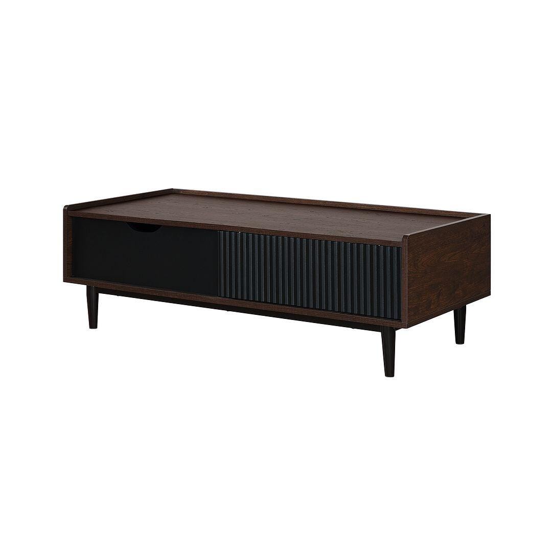 Manhattan Comfort Duane Coffee Table, Dark Brown/Black, large