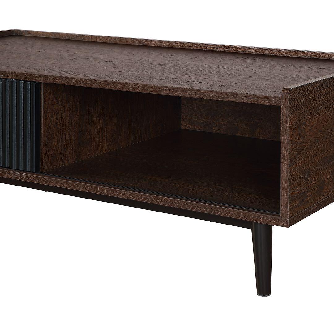 Manhattan Comfort Duane Coffee Table, Dark Brown/Black, large