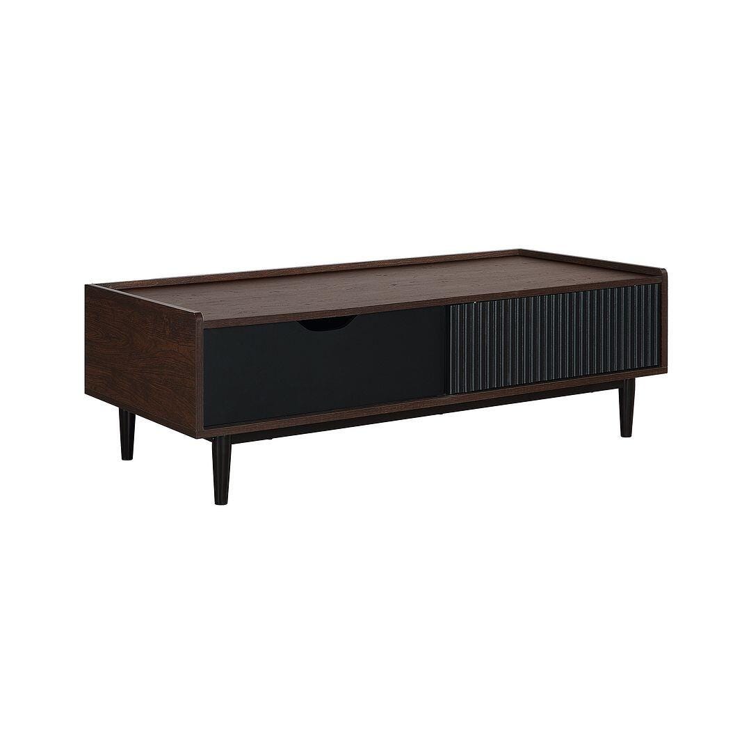 Manhattan Comfort Duane Coffee Table, Dark Brown/Black, large