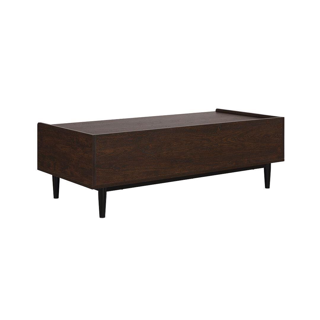 Manhattan Comfort Duane Coffee Table, Dark Brown/Black, large