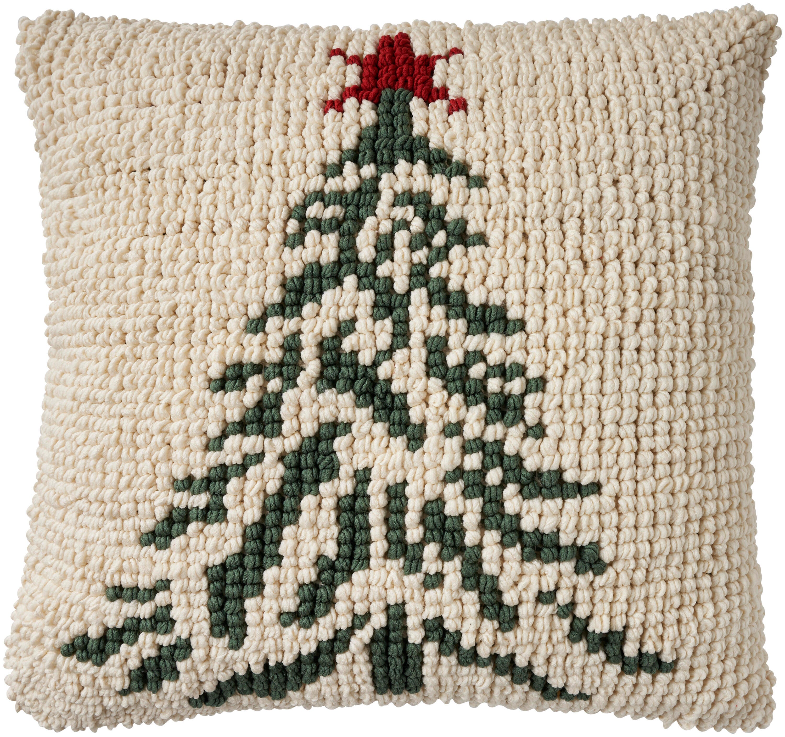 Mina Victory Holiday Loop Tree Pillow, , large