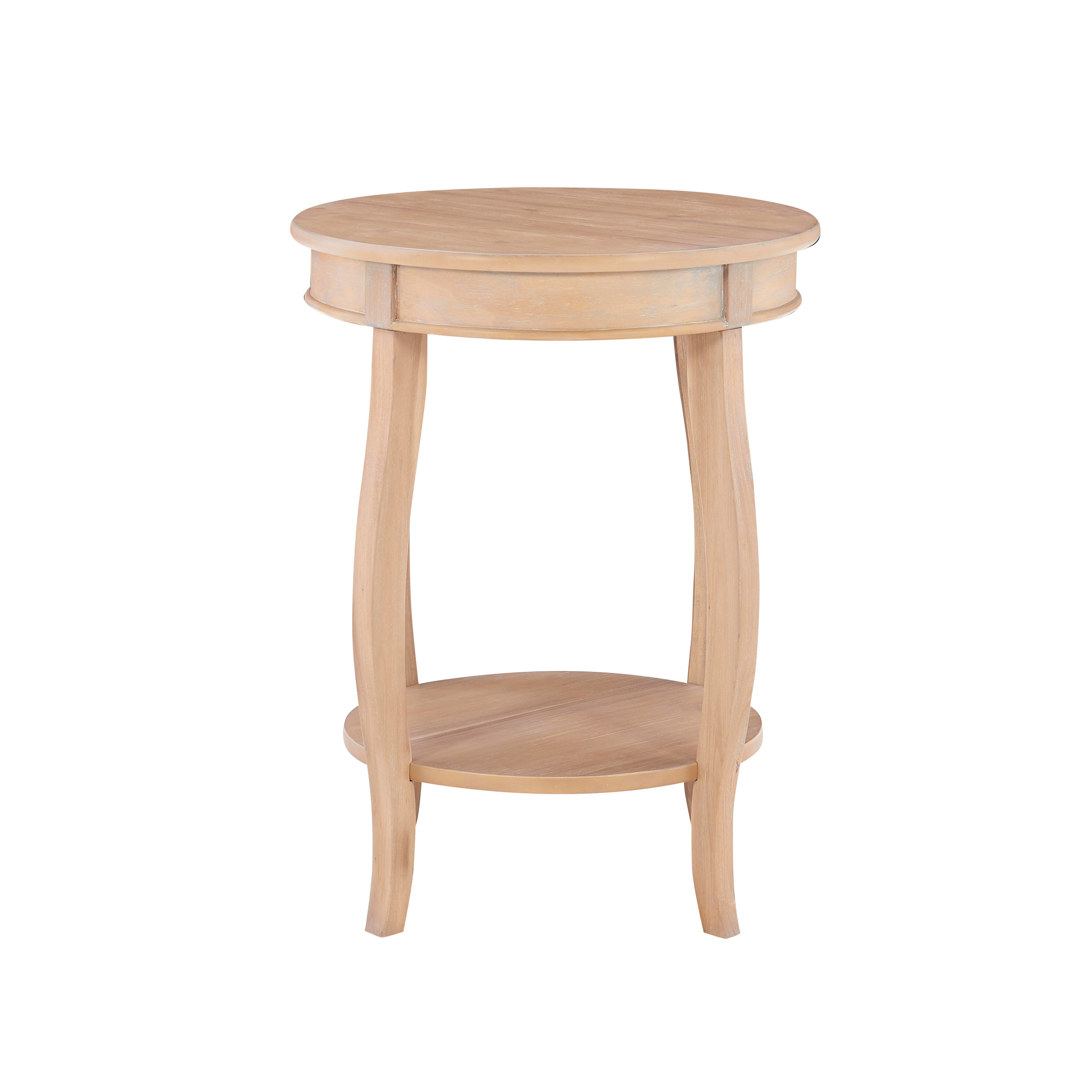Linon Miller Side Table, Natural, large