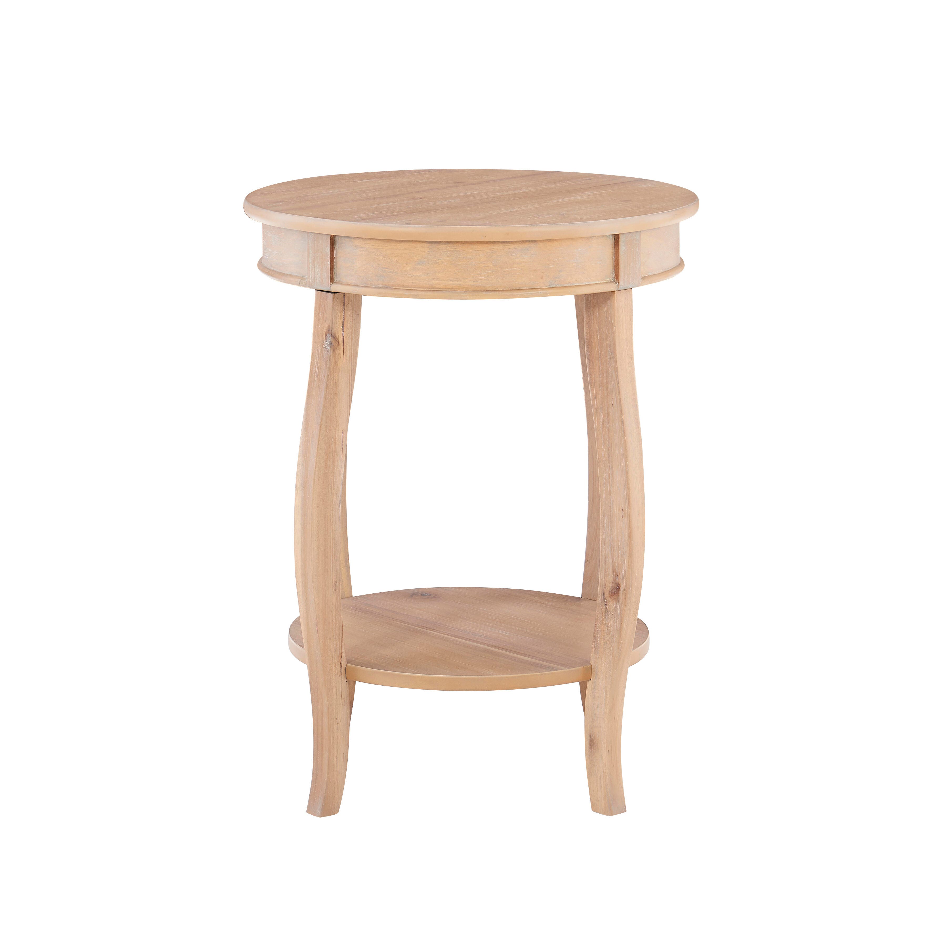 Linon Miller Side Table, Natural, large