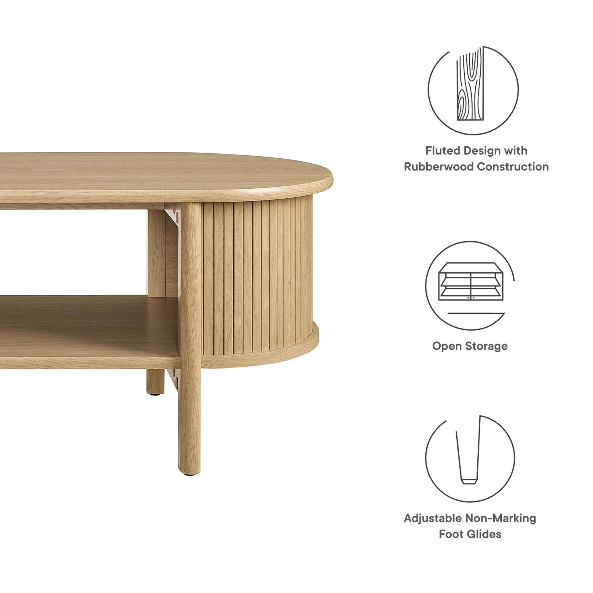 Modway Cadence Coffee Table, Oak, large