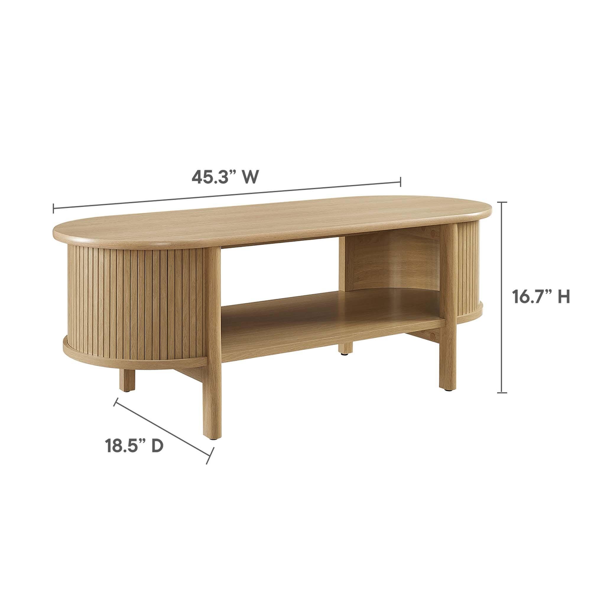 Modway Cadence Coffee Table, Oak, large