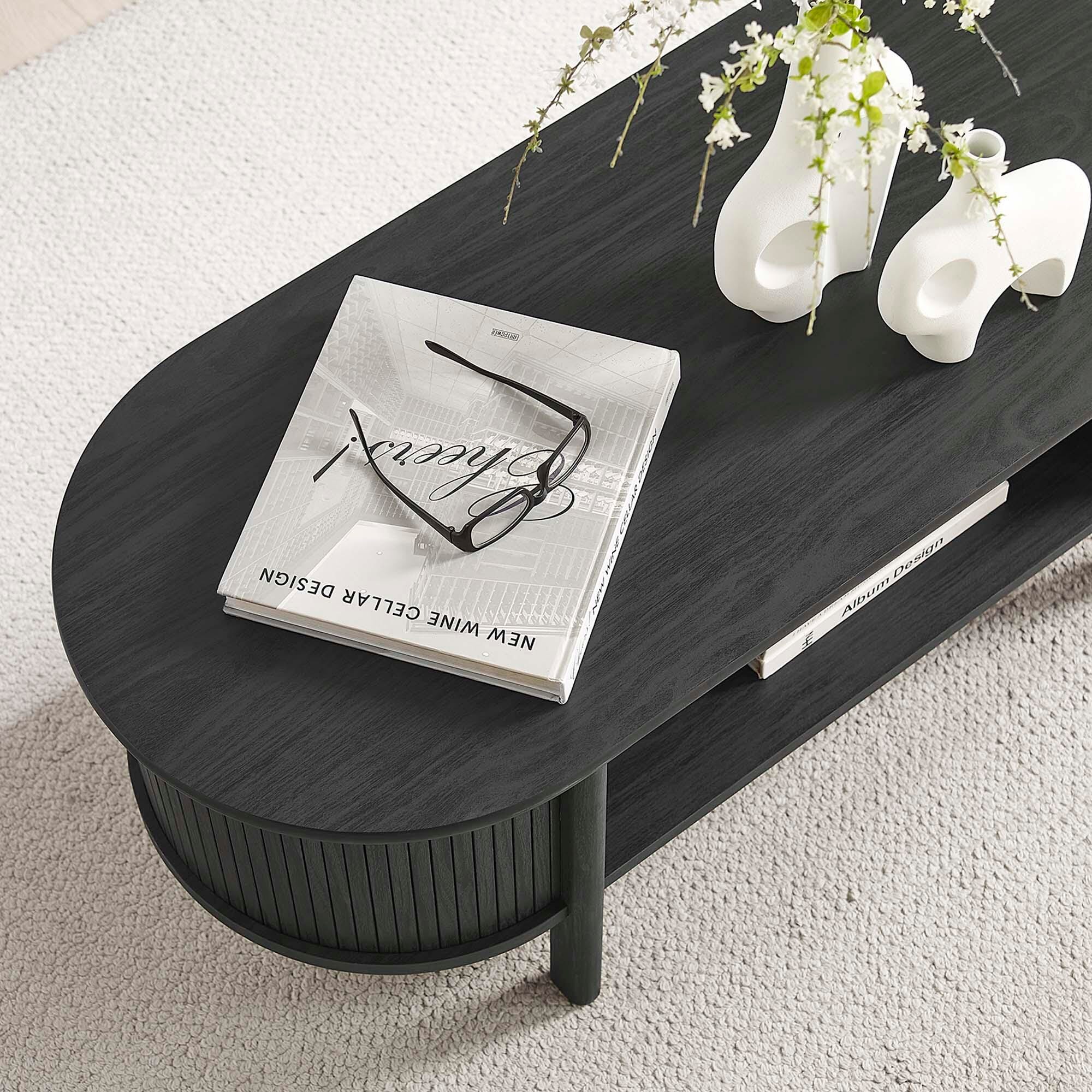Modway Cadence Coffee Table, Black, large
