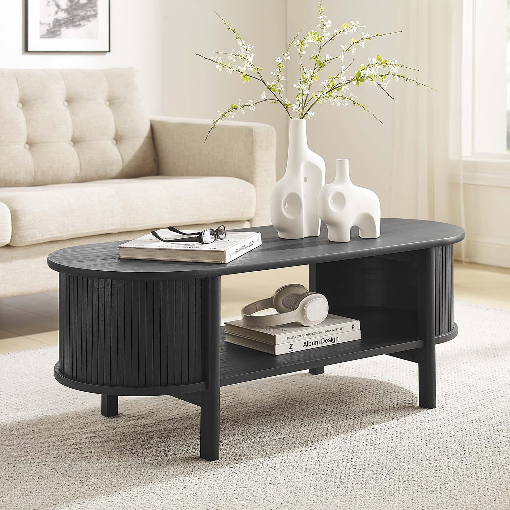 Modway Cadence Coffee Table, Black, large