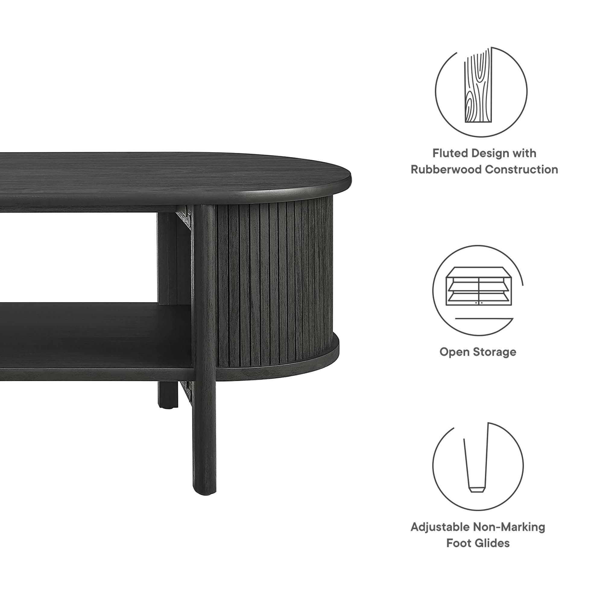 Modway Cadence Coffee Table, Black, large