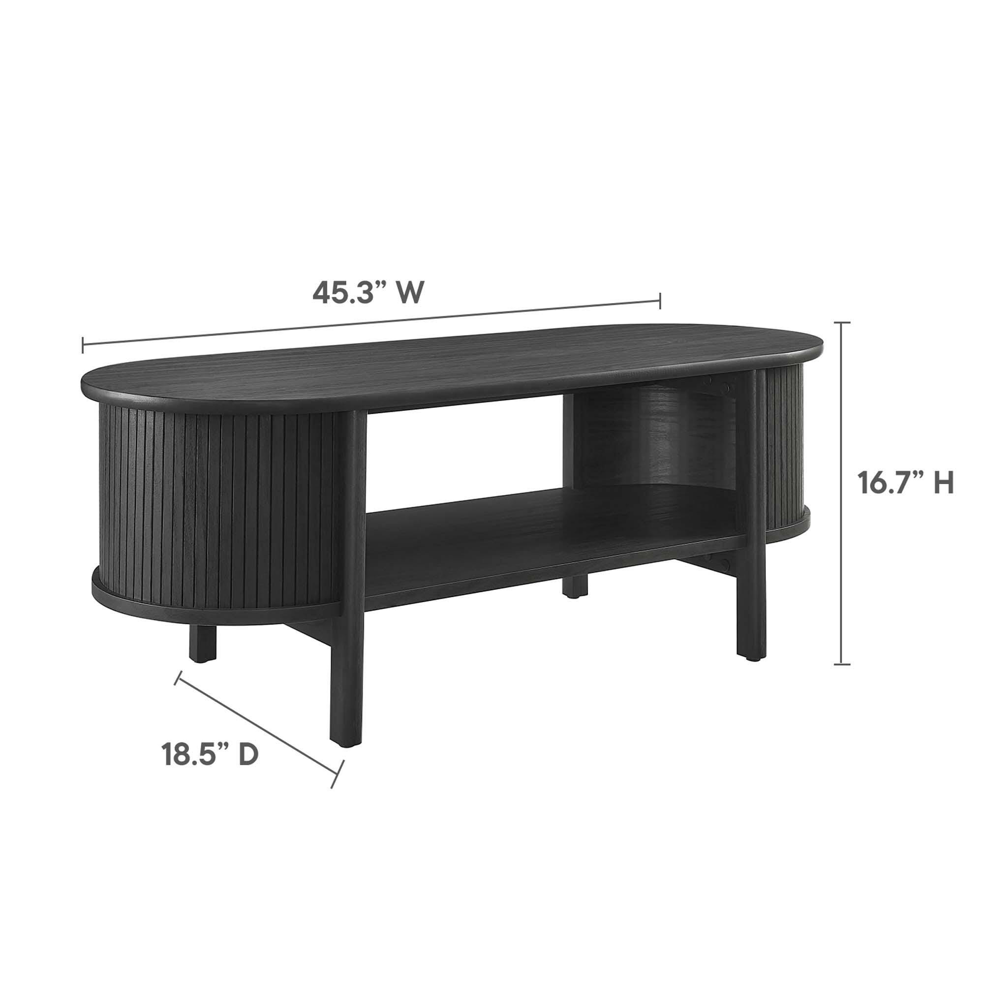 Modway Cadence Coffee Table, Black, large
