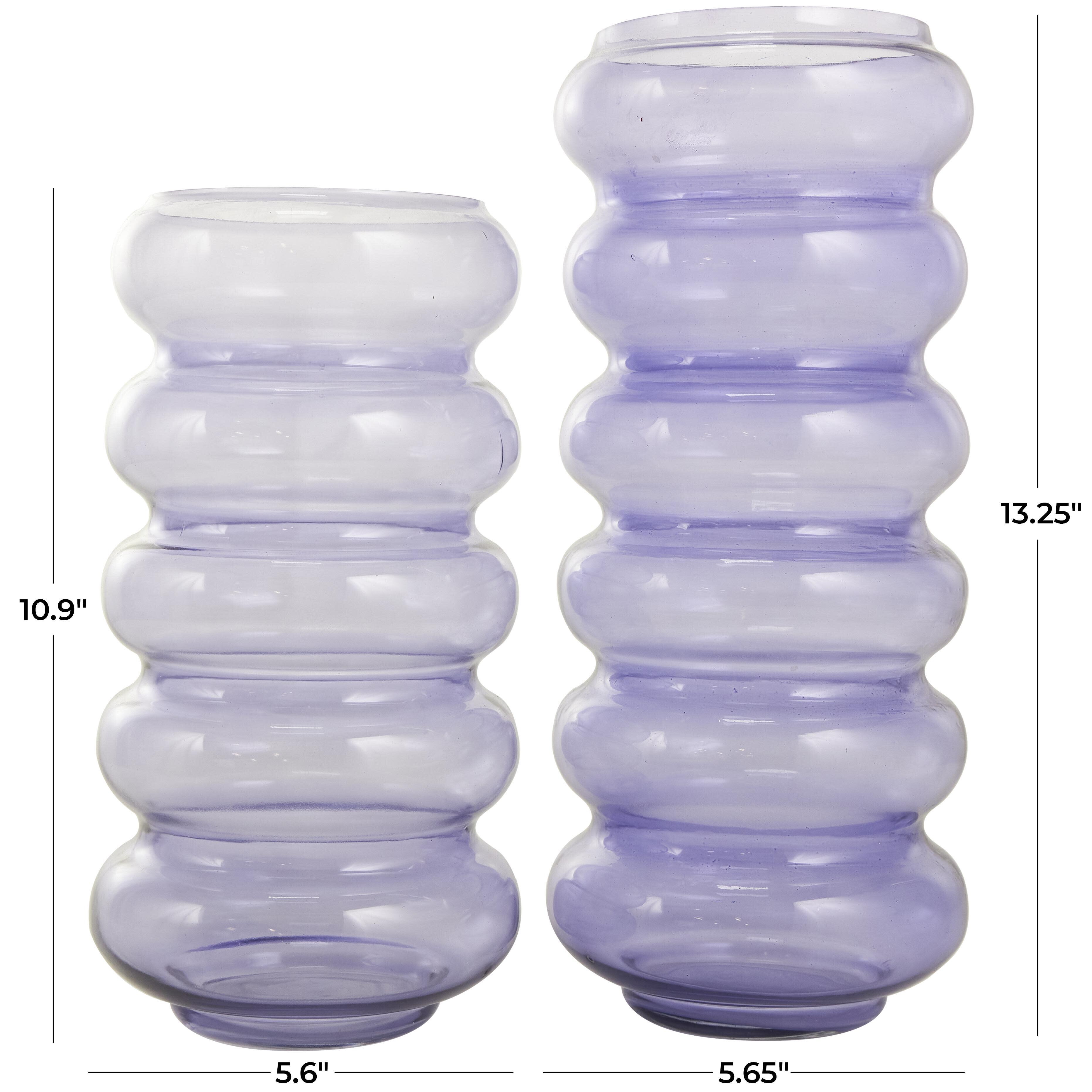 The Novogratz Bubble Vase (Set of 2), Purple, large