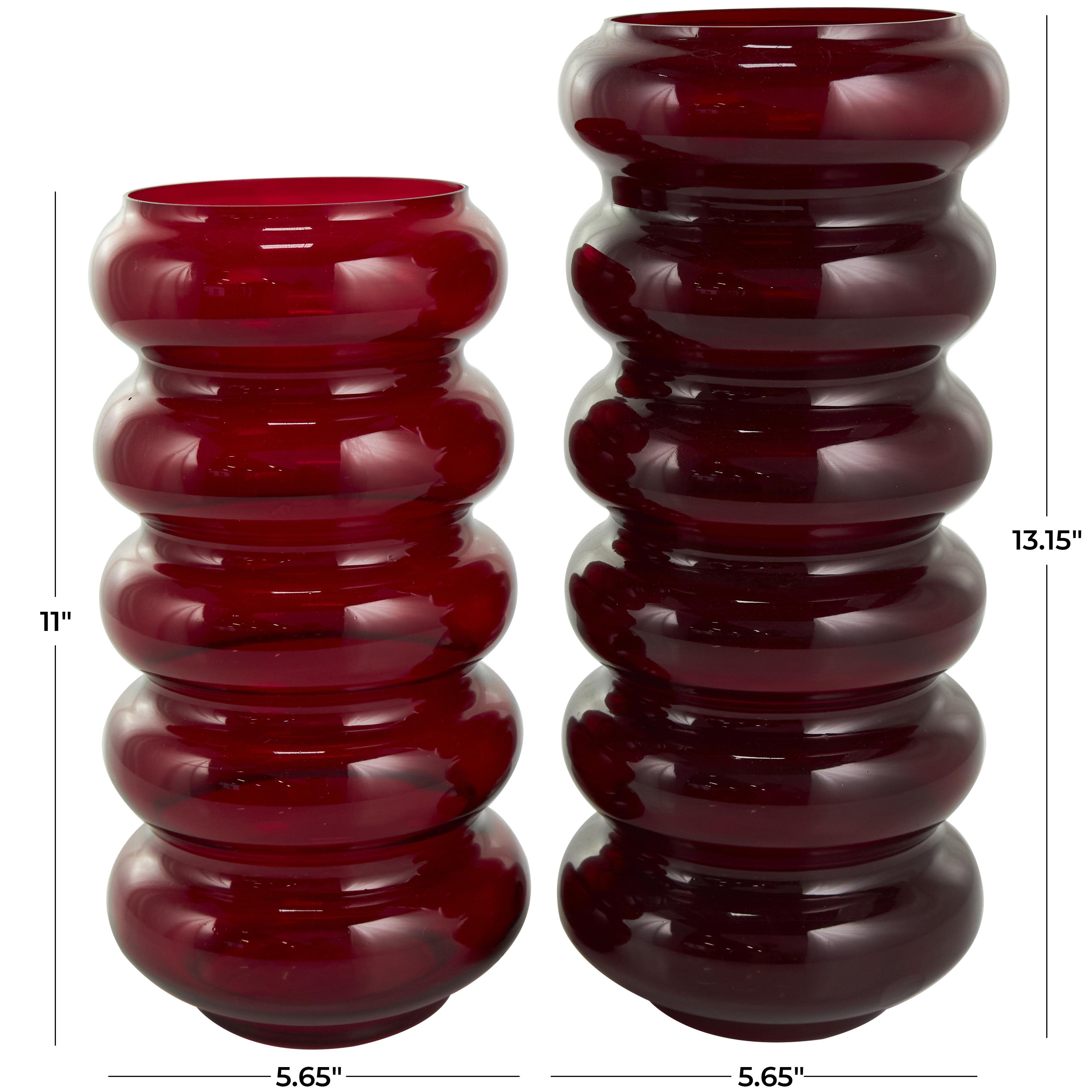 The Novogratz Bubble Vase (Set of 2), Red, large