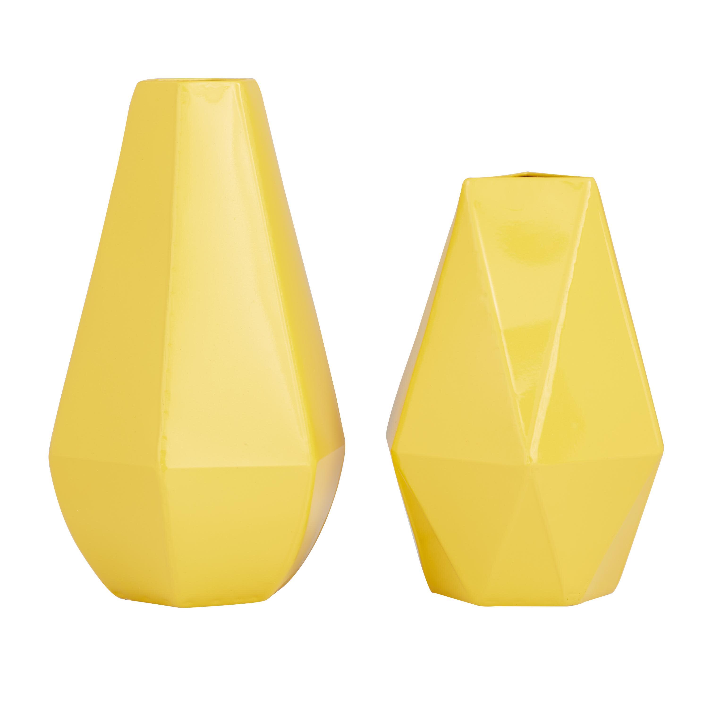 CosmoLiving by Cosmopolitan Geometric Vase (Set of 2), , large