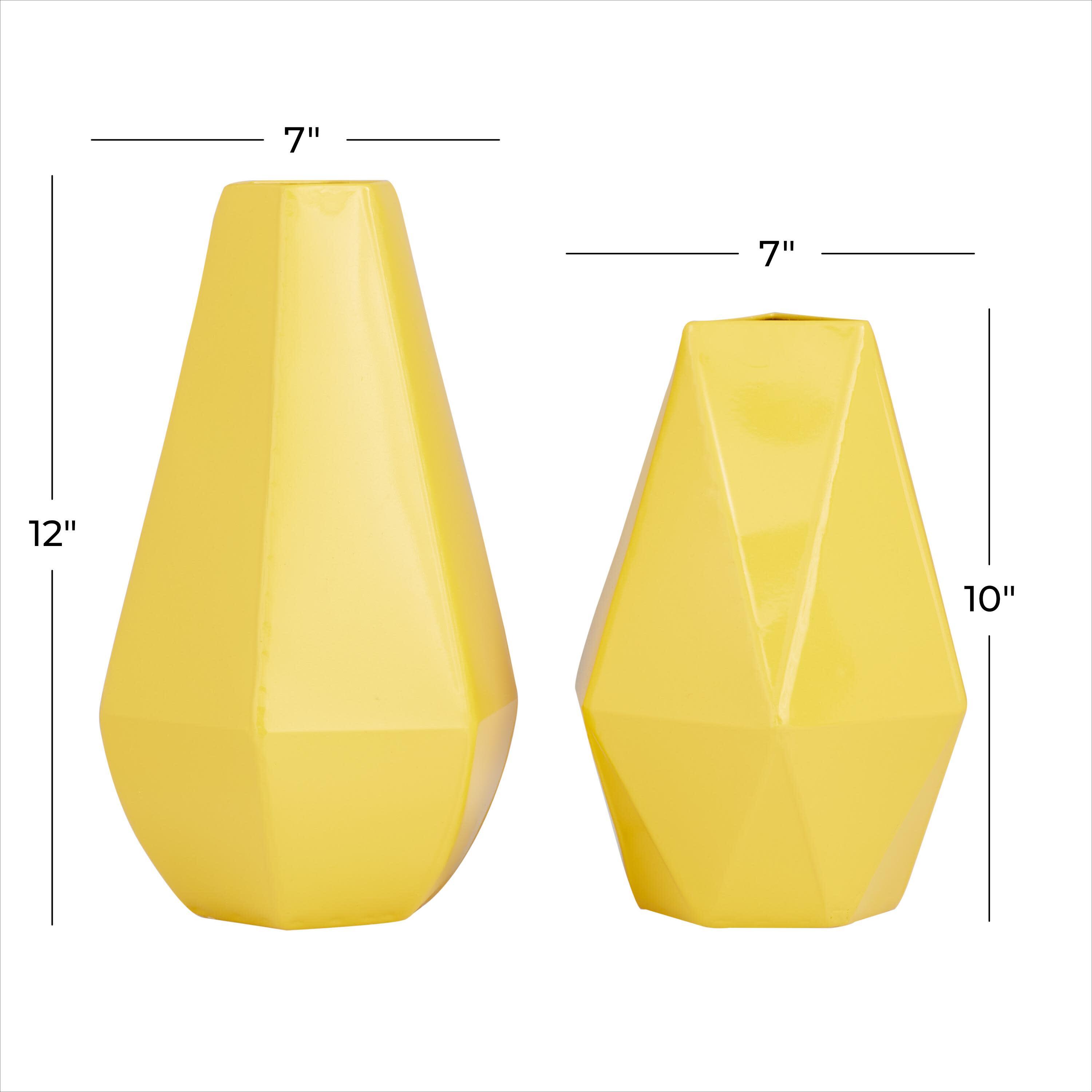 CosmoLiving by Cosmopolitan Geometric Vase (Set of 2), , large