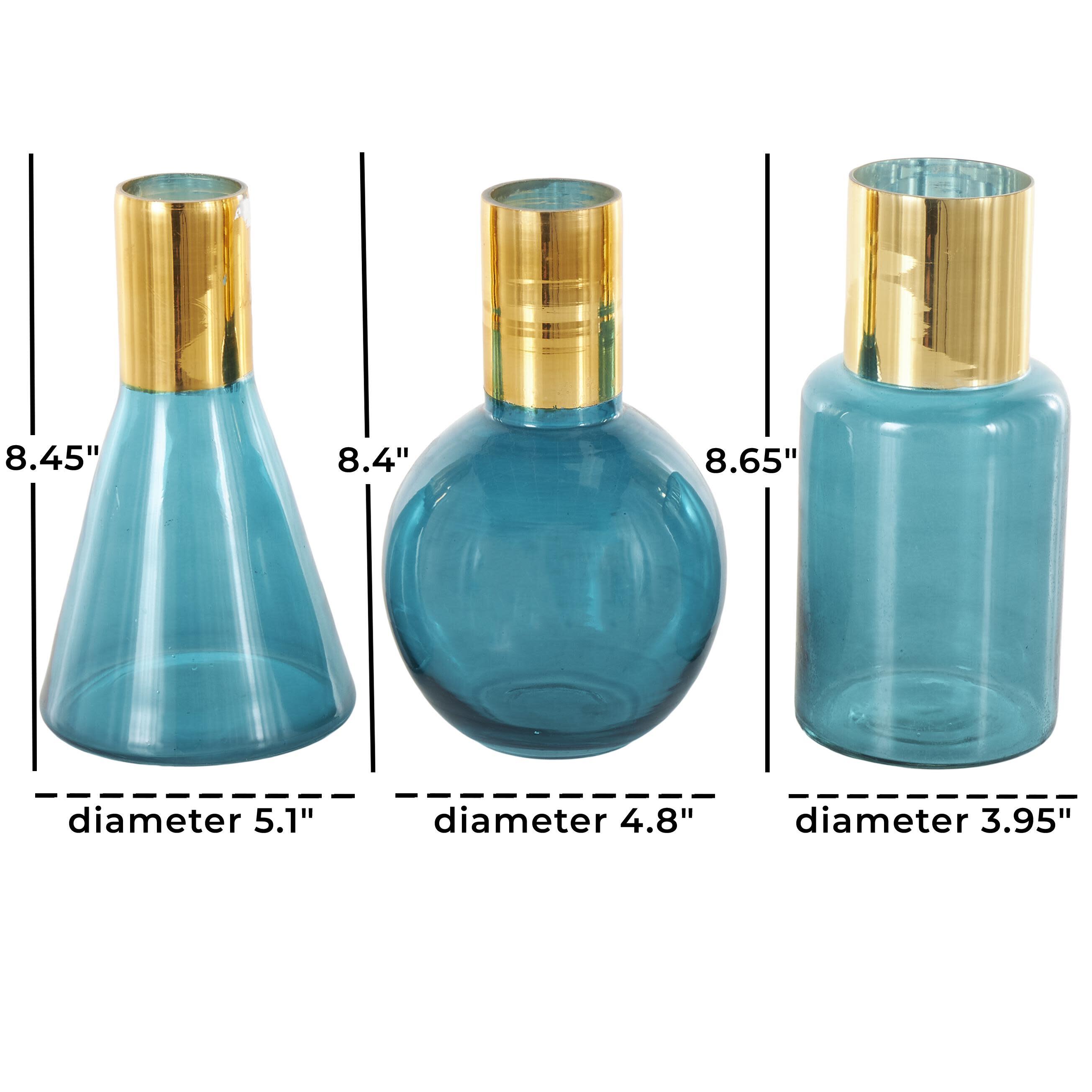 Bayberry Lane Handmade Tinted Vase (Set of 3), , large