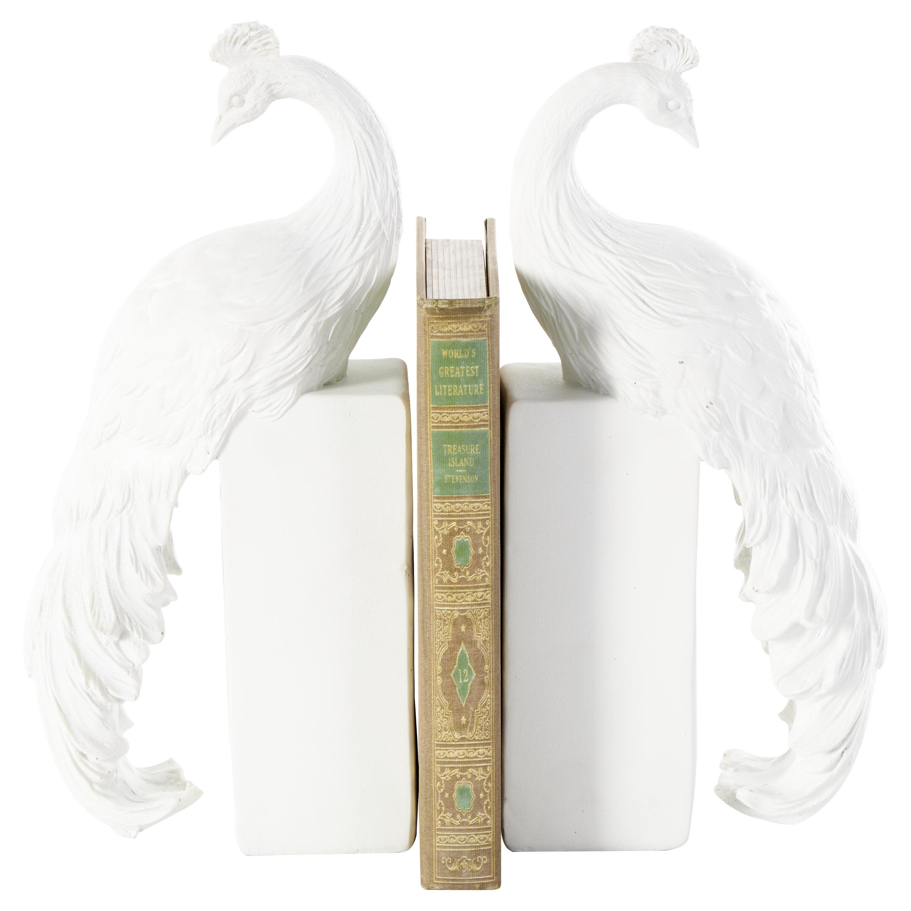 Bayberry Lane Peacock Textured Bookends (Set of 2), , large