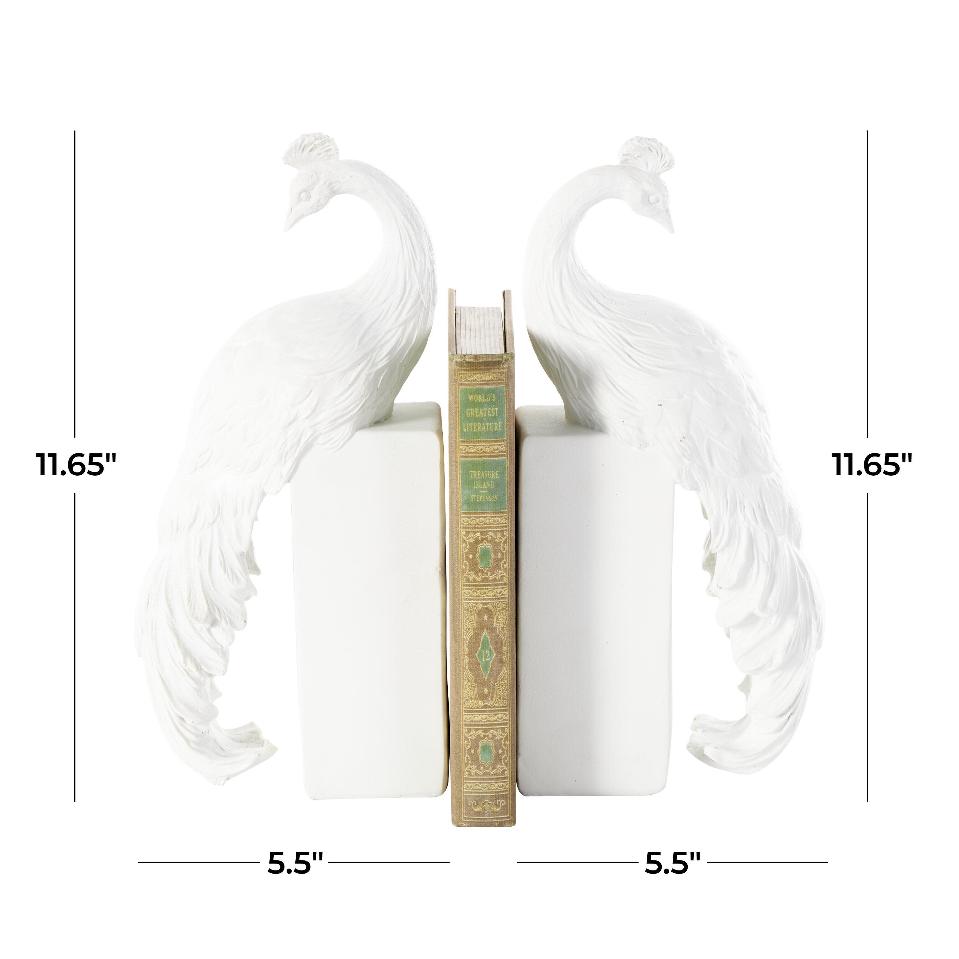 Bayberry Lane Peacock Textured Bookends (Set of 2), , large