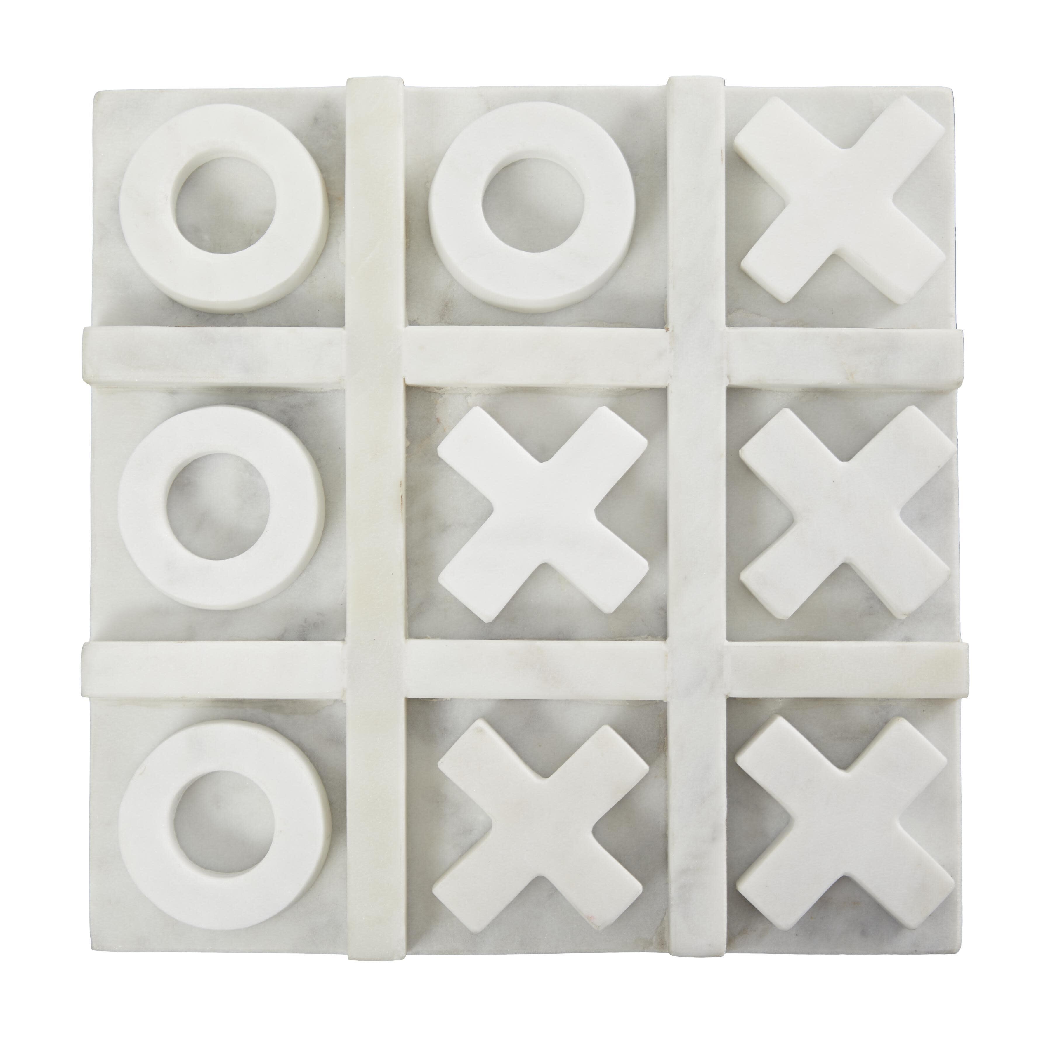 Bayberry Lane Tic Tac Toe Game Set, White, large