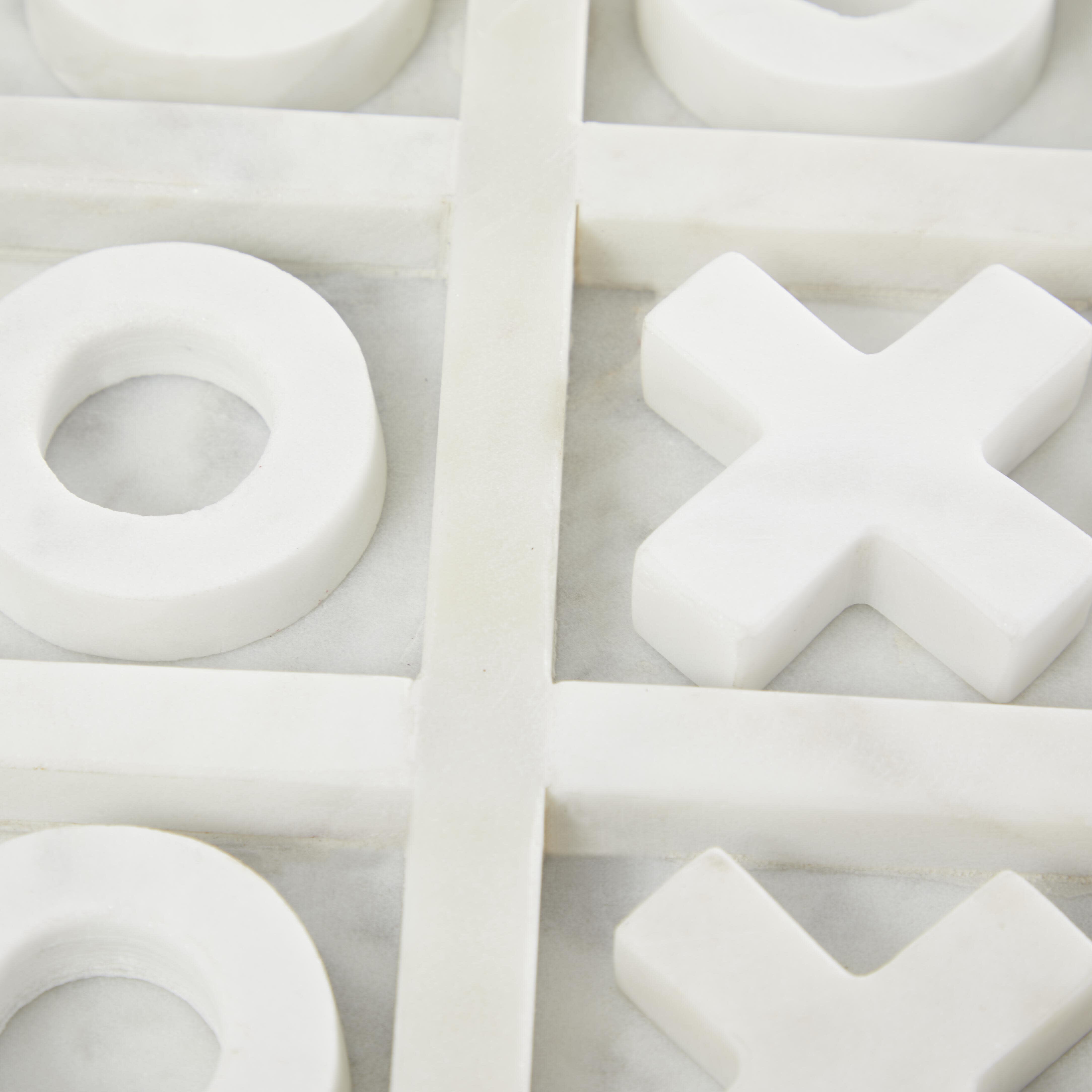 Bayberry Lane Tic Tac Toe Game Set, White, large