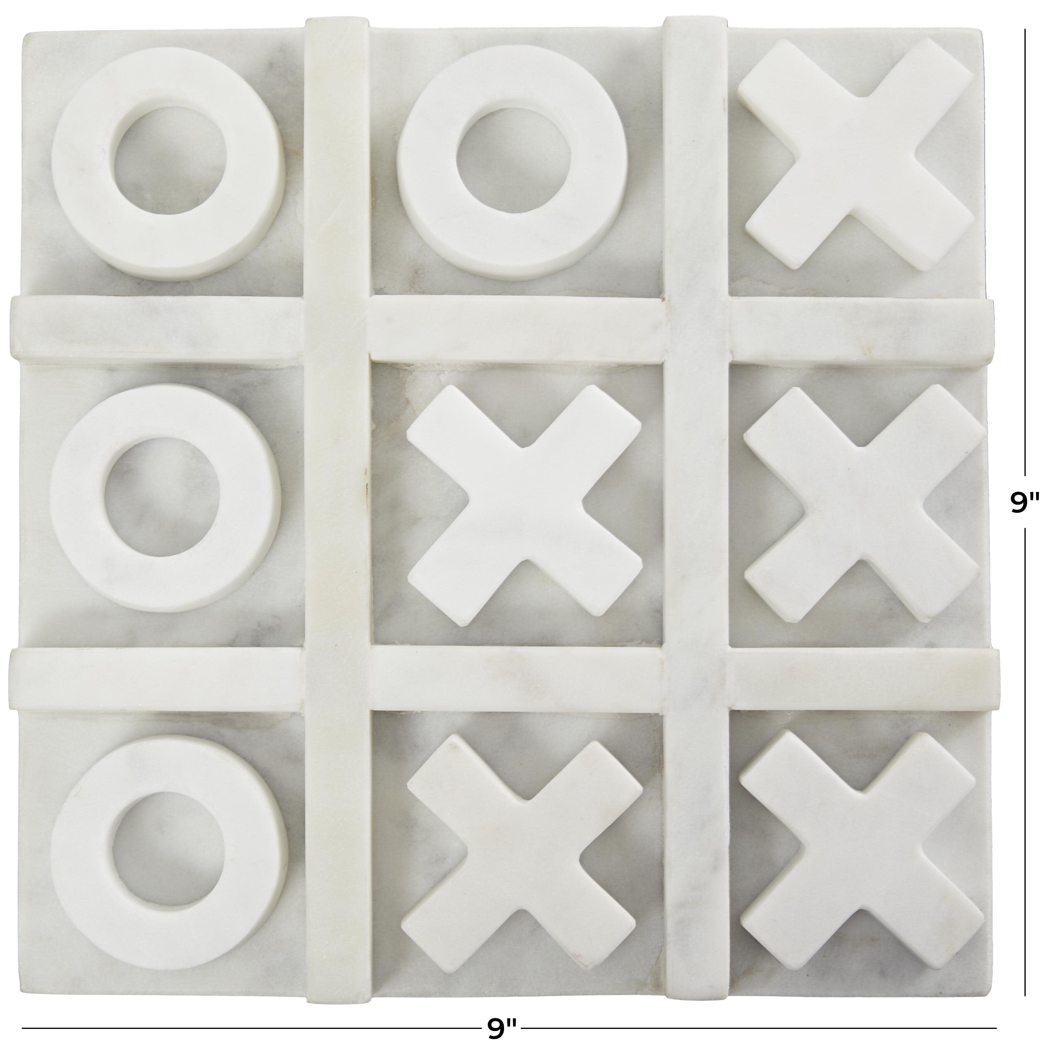 Bayberry Lane Tic Tac Toe Game Set, White, large