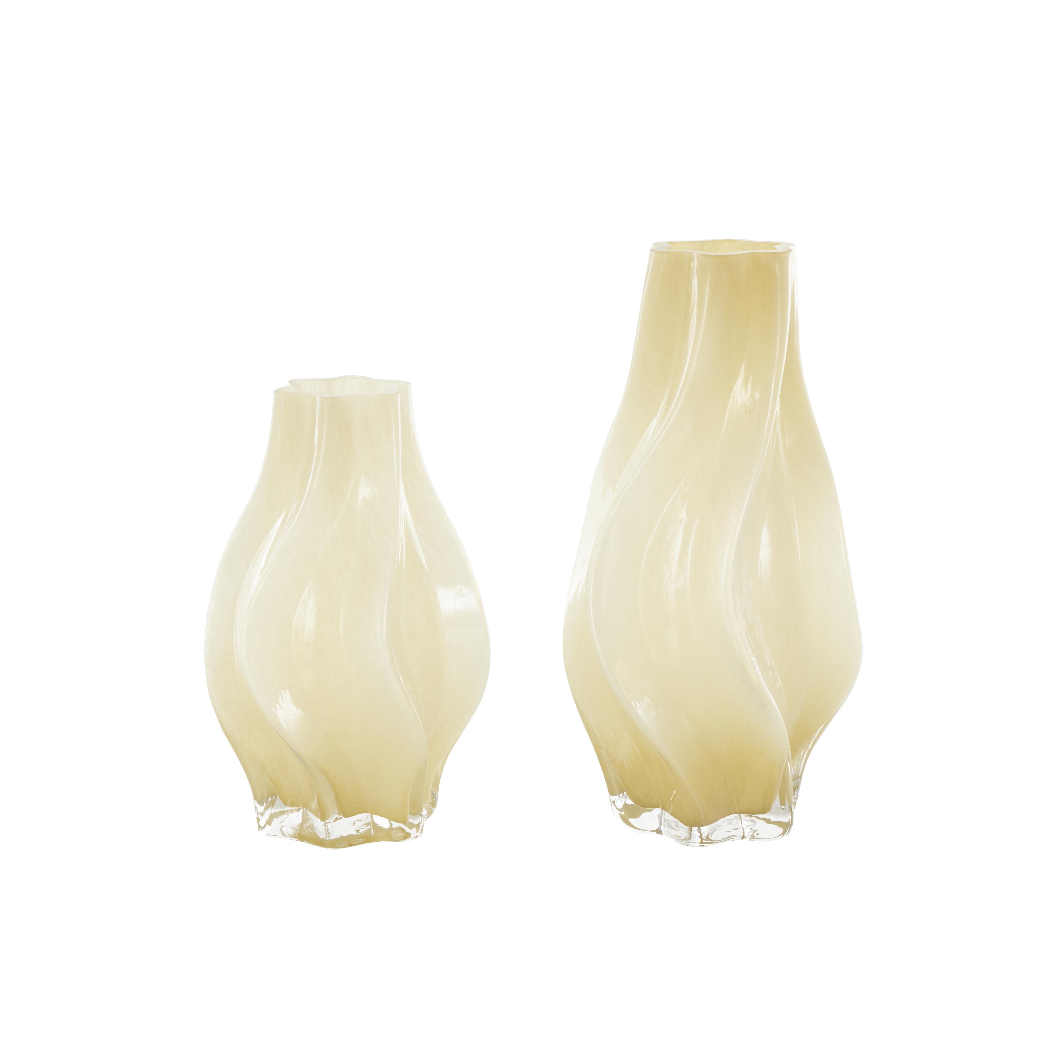 Bayberry Lane Wavy Ombre Vase (Set of 2), Yellow, large