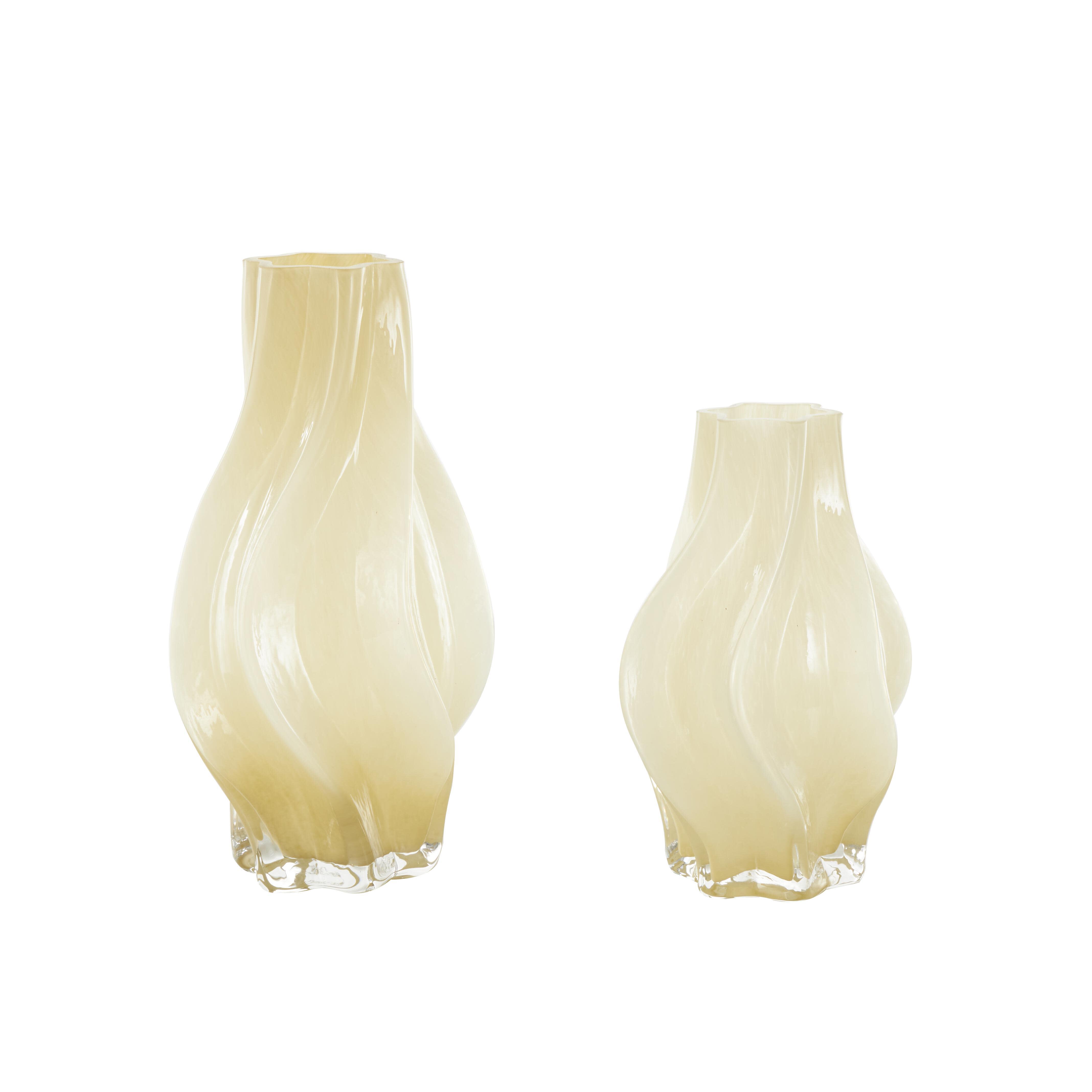 Bayberry Lane Wavy Ombre Vase (Set of 2), Yellow, large