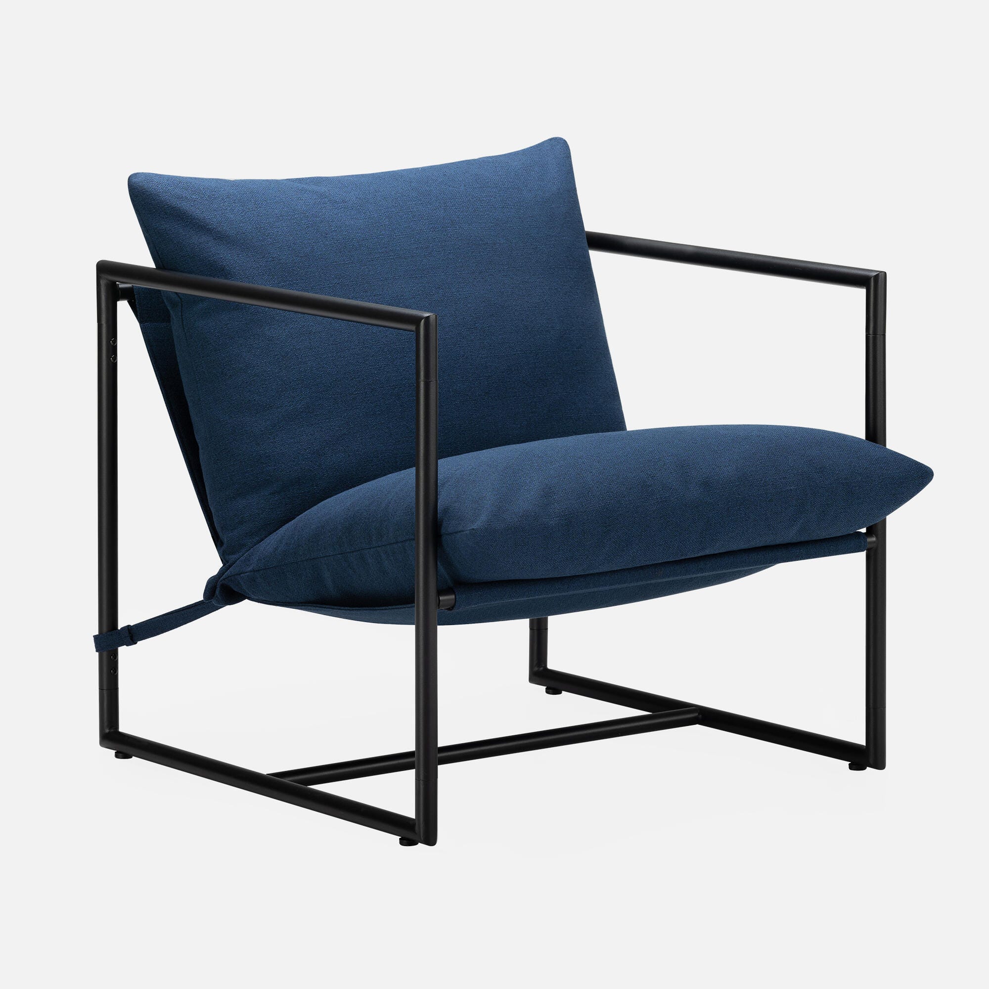 ZINUS Sling Accent Chair, Blue, large